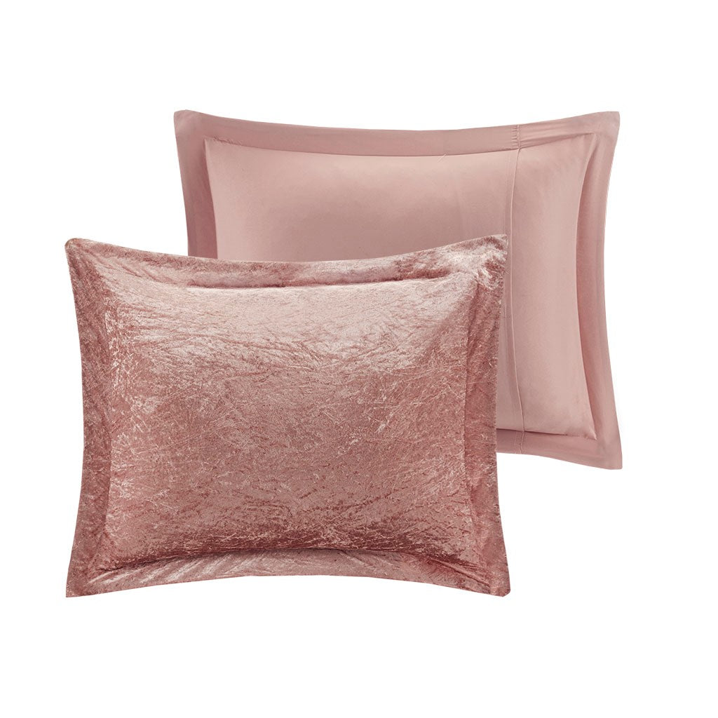 Felicia Velvet Duvet Cover Set - Blush - Twin Size / Twin XL Size