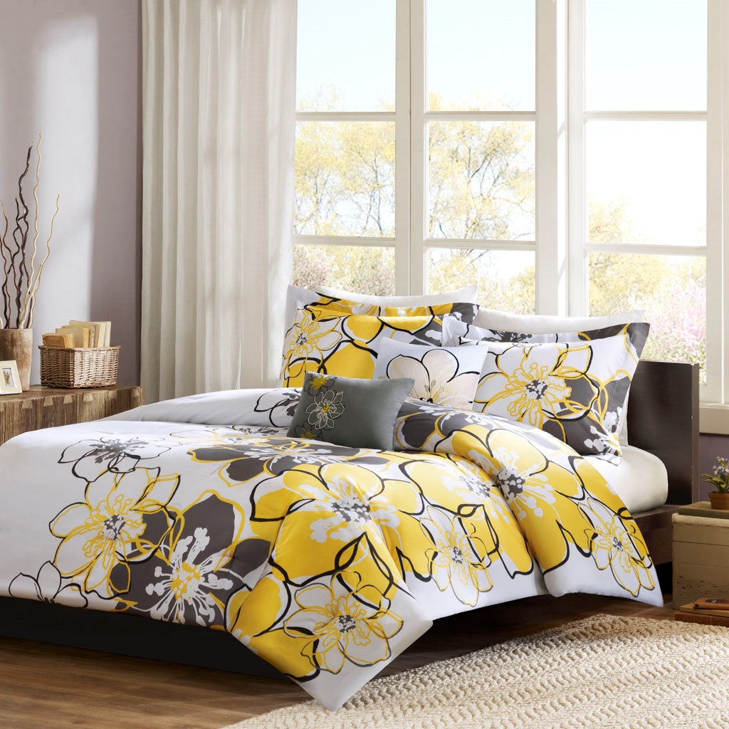 Allison Comforter Set - Yellow - Full Size / Queen Size