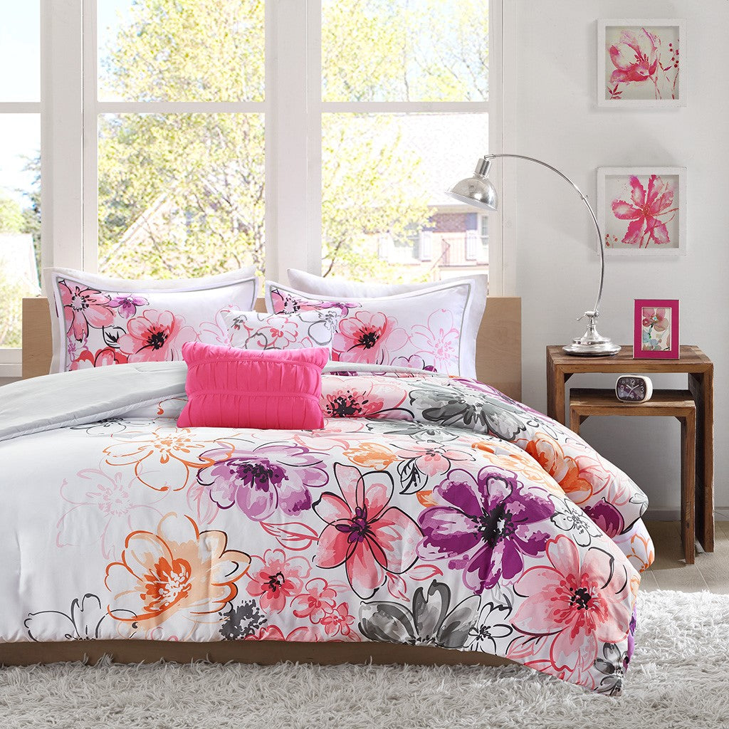 Olivia Comforter Set - Pink - Twin Size / Twin XL Size