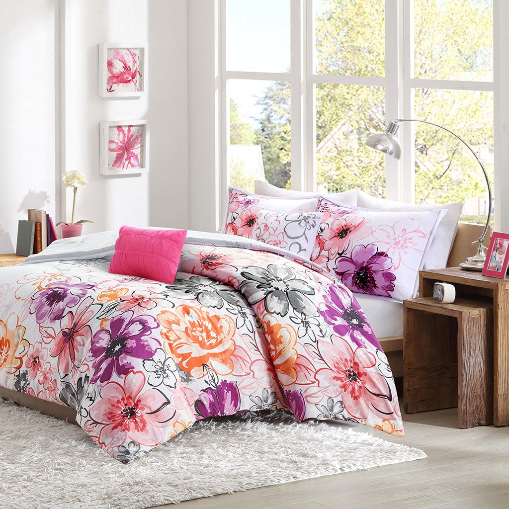 Olivia Comforter Set - Pink - Twin Size / Twin XL Size