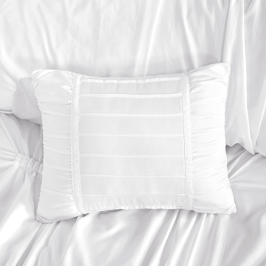 Benny Comforter Set - White - Full Size / Queen Size