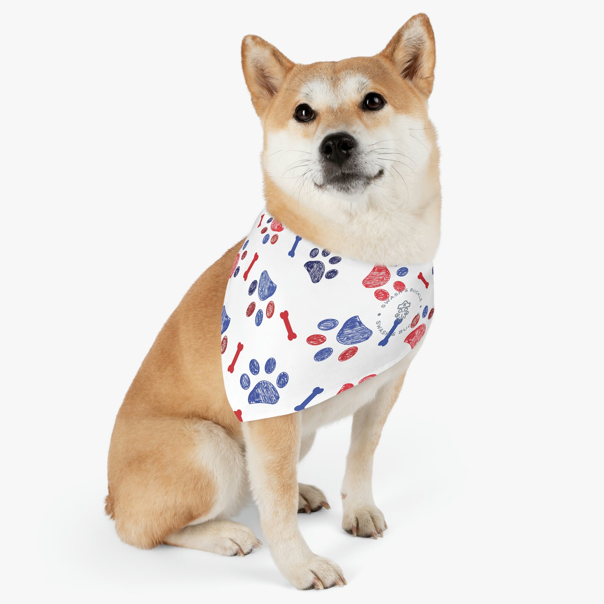 S&B Red White and Blue Pet Bandana Collar