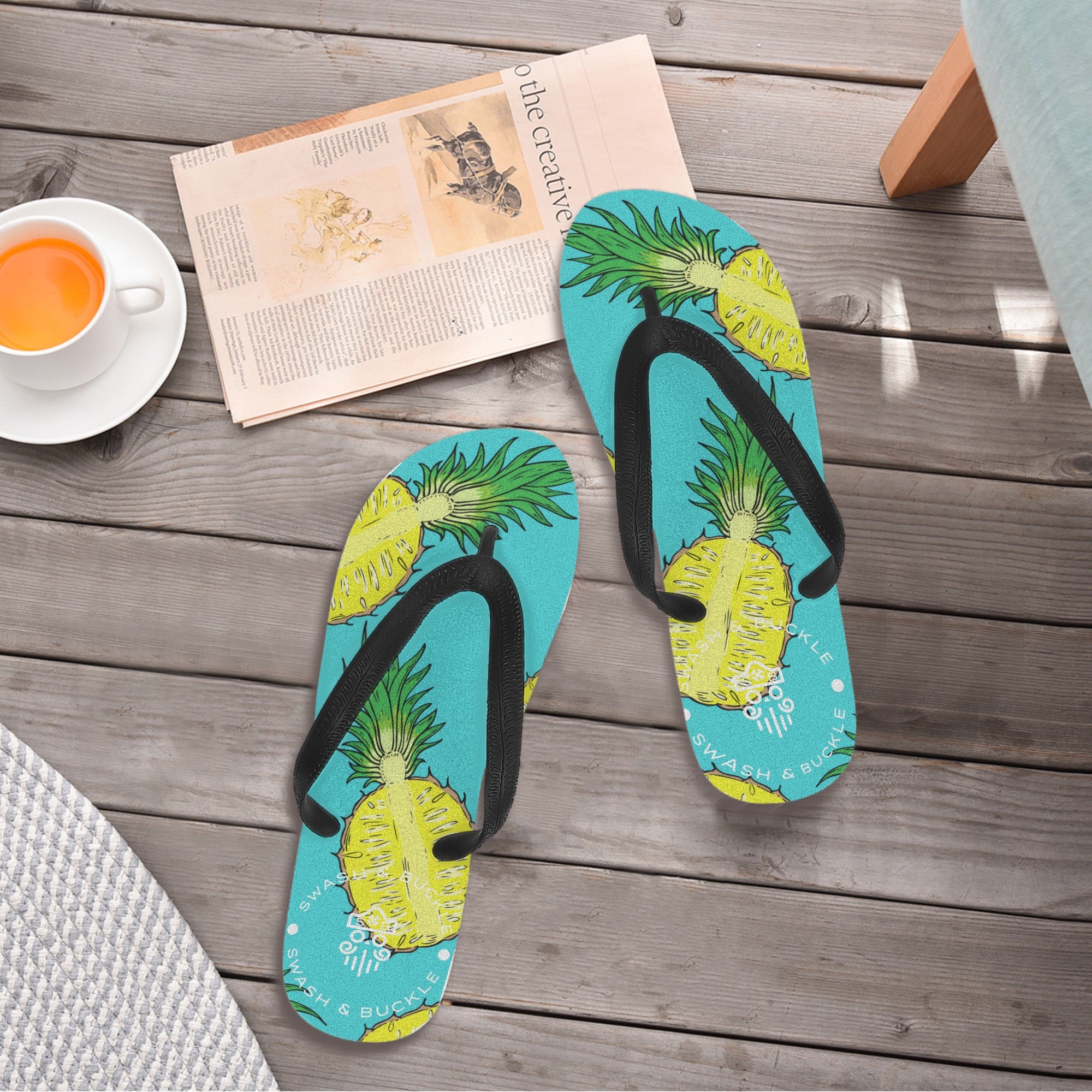 Pineapple Mens Flip Flops