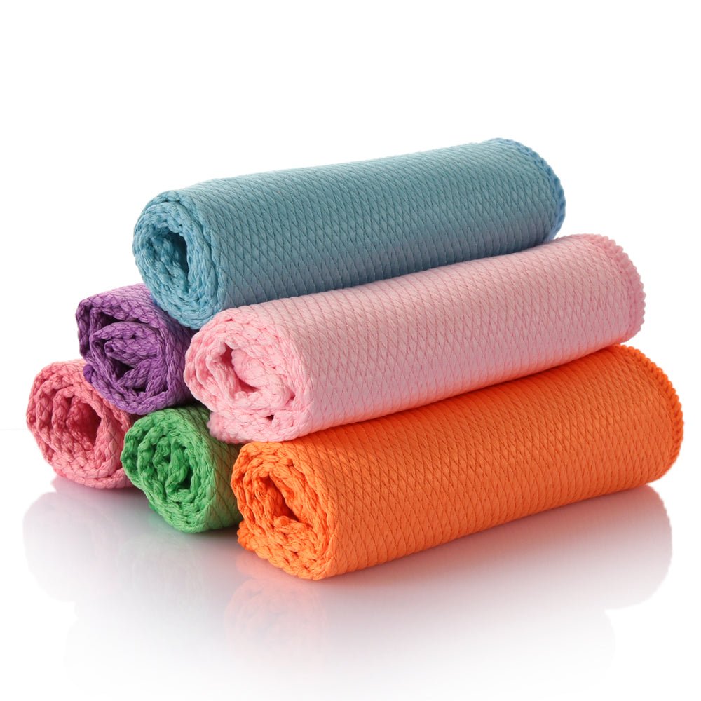 Multicolor Pack of 5 Microfiber Cleaning Cloth