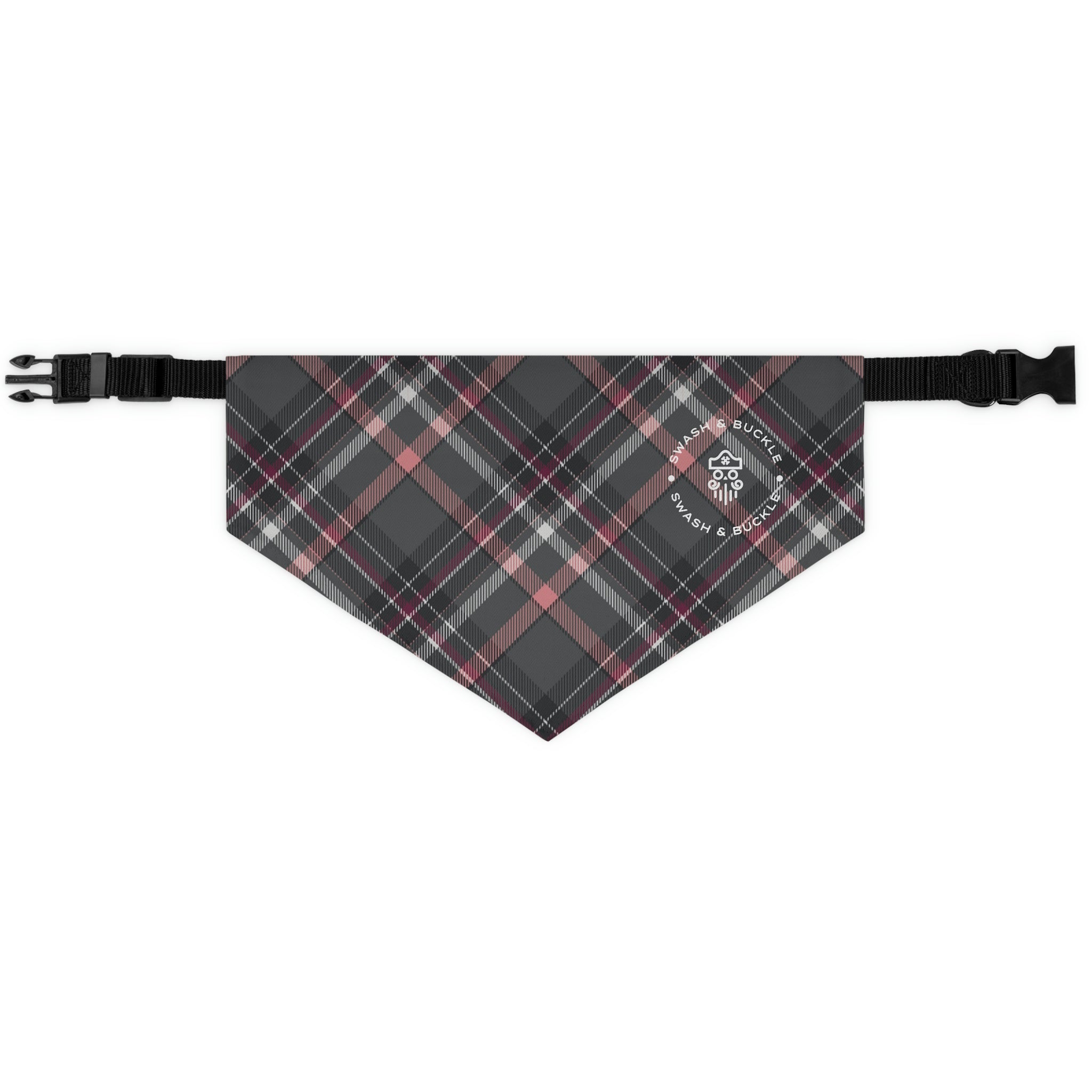 S&B Plaid Pink Pet Bandana Collar