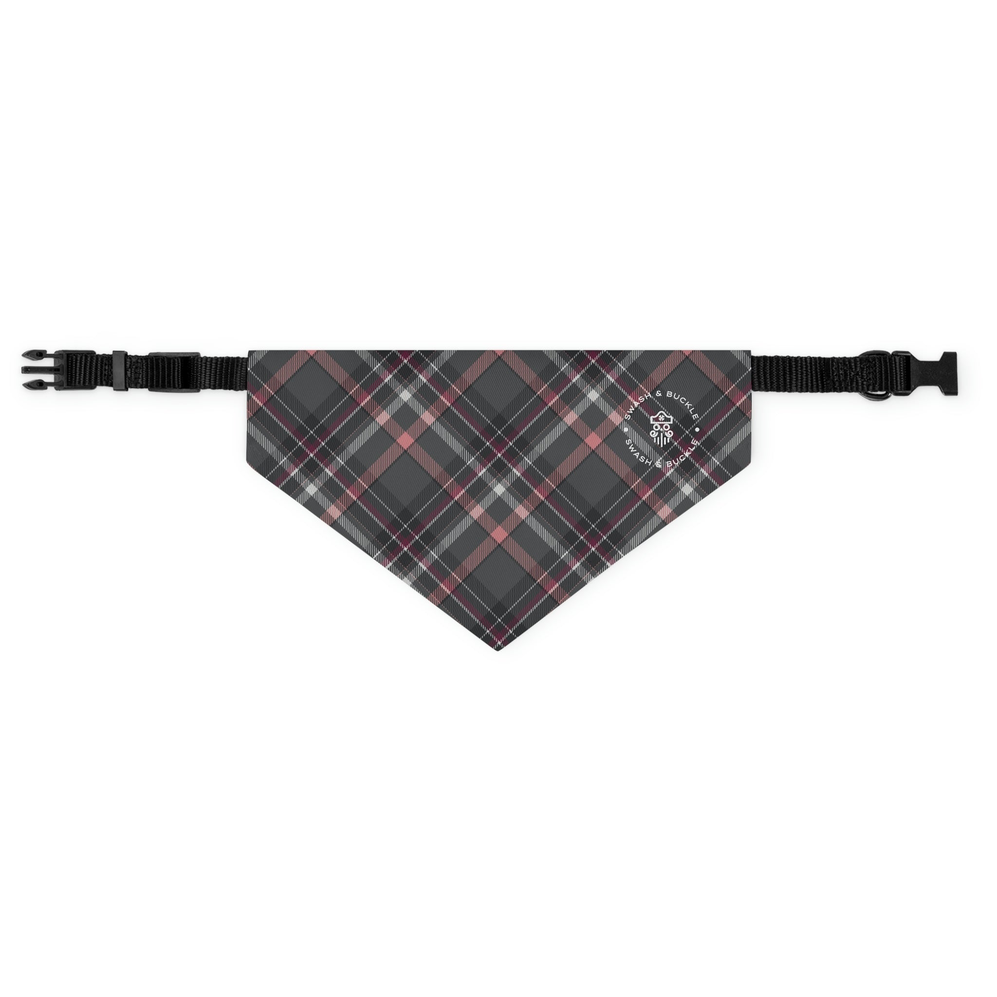 S&B Plaid Pink Pet Bandana Collar