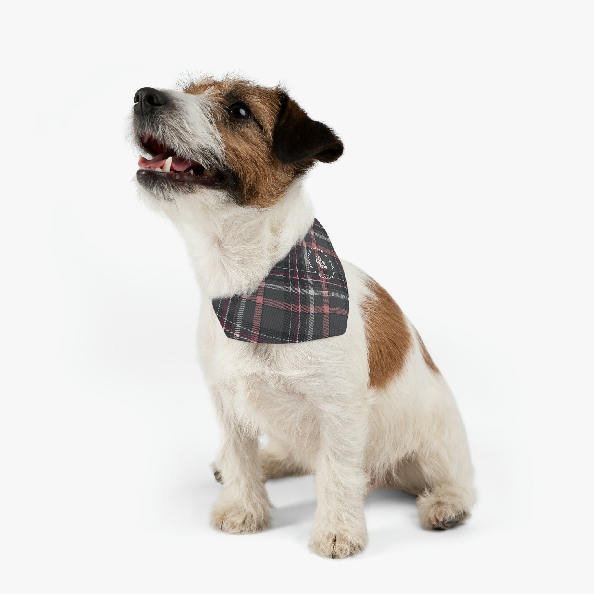 S&B Plaid Pink Pet Bandana Collar