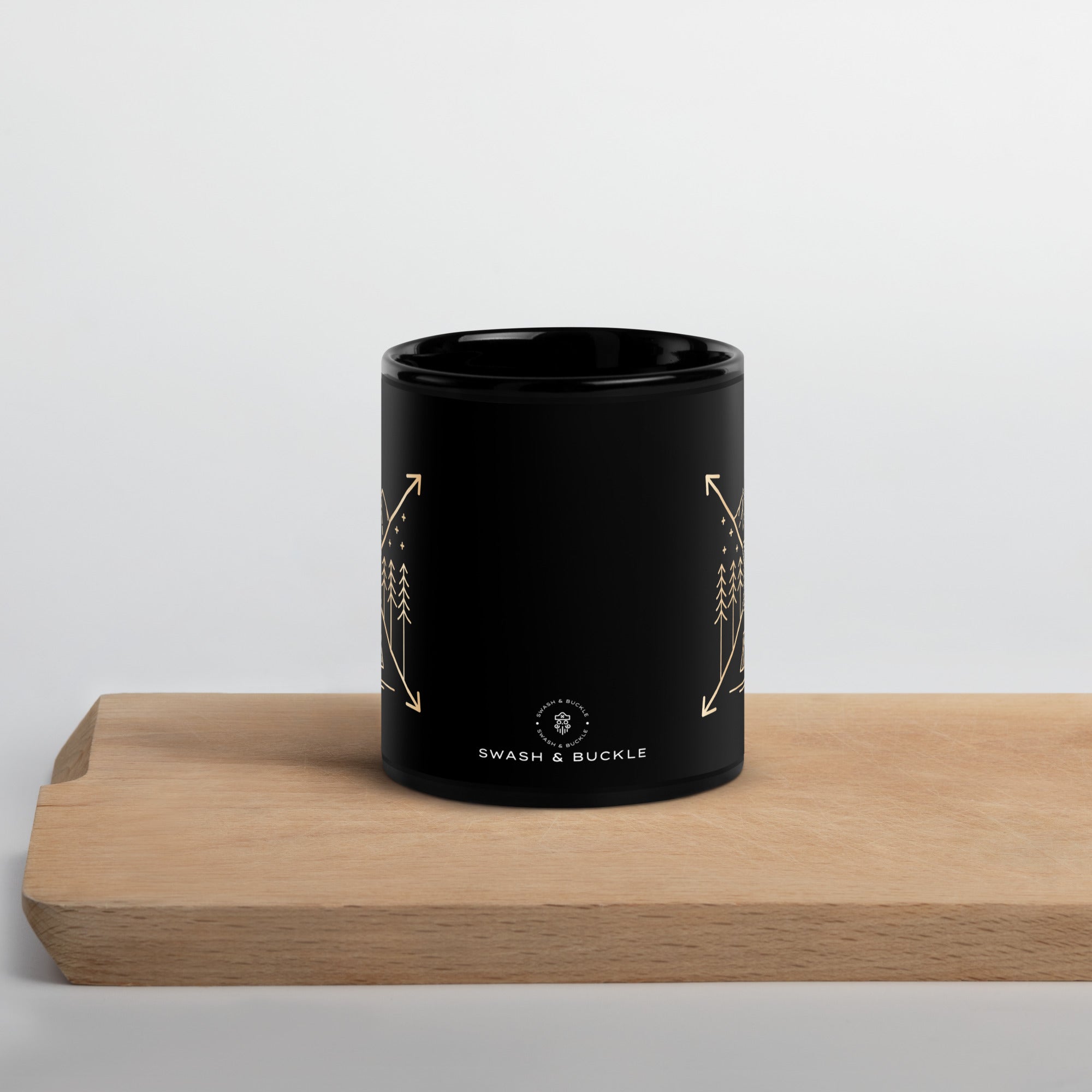 Camp S&B Black Glossy Mug