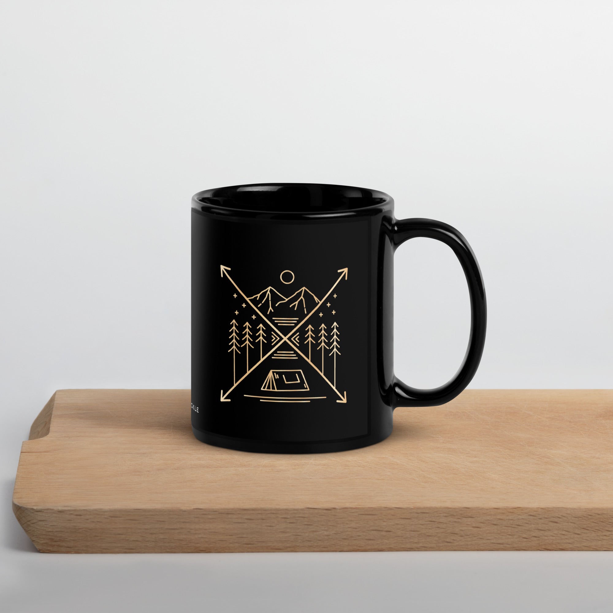 Camp S&B Black Glossy Mug