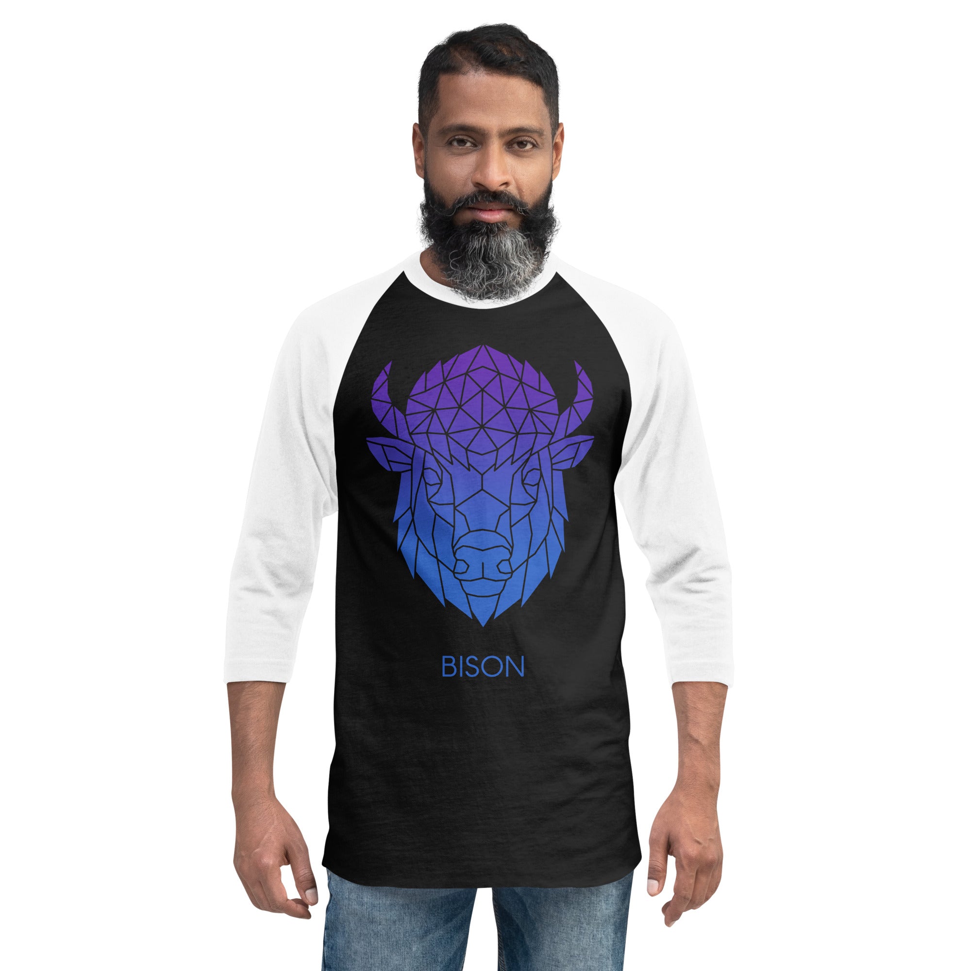 3/4 Bison sleeve raglan shirt