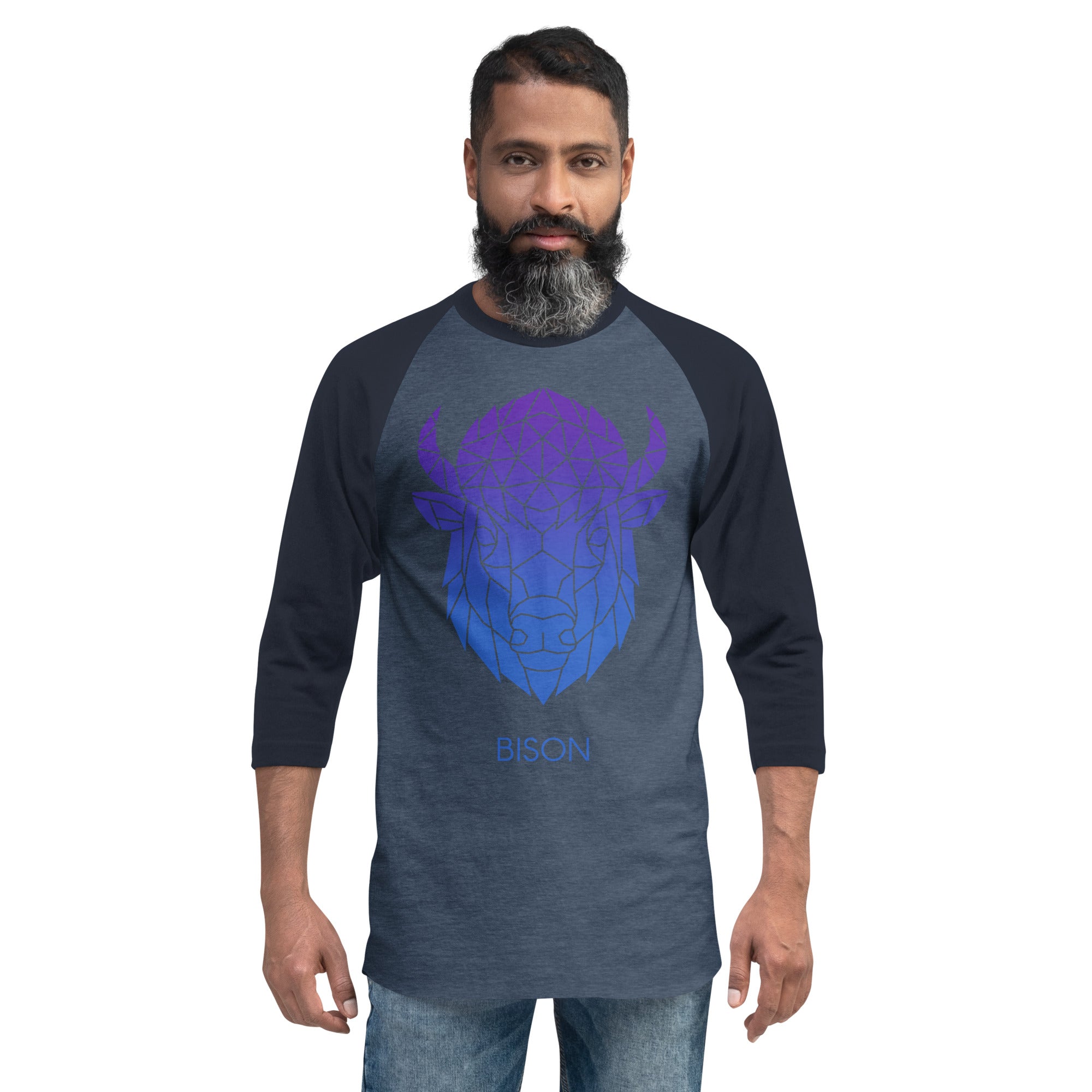 3/4 Bison sleeve raglan shirt