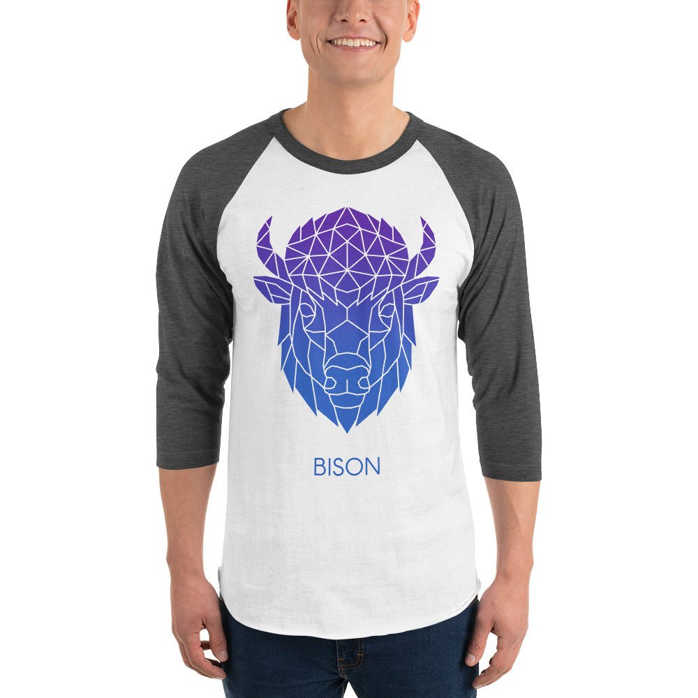 3/4 Bison sleeve raglan shirt