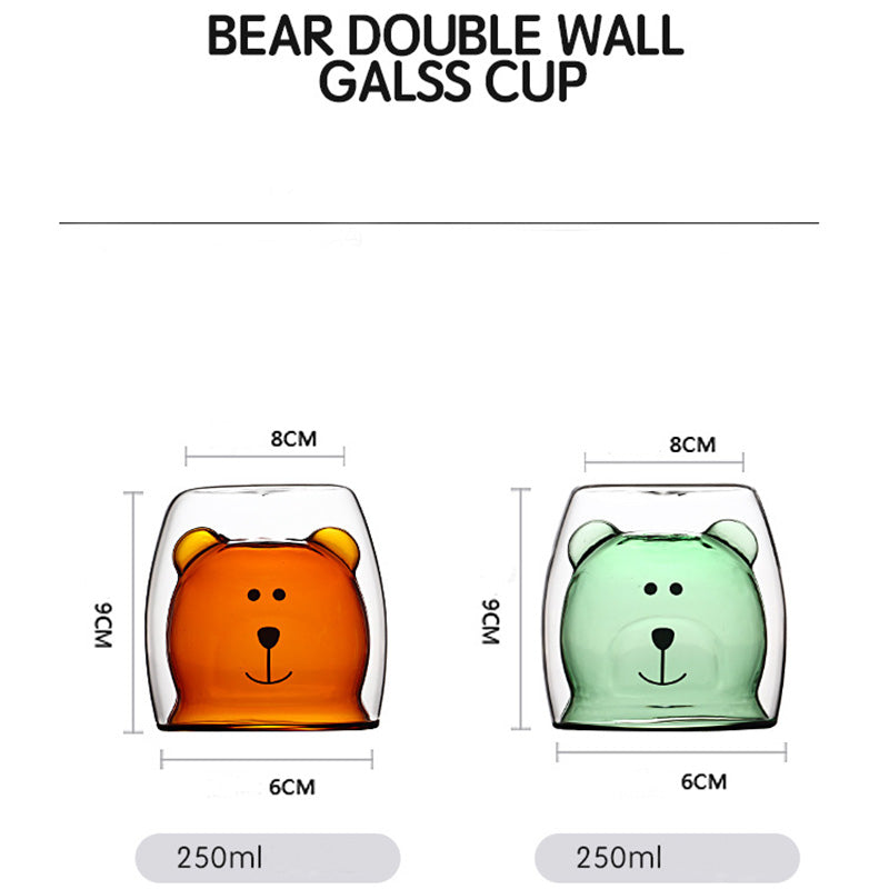 Double Layer Bear Glass