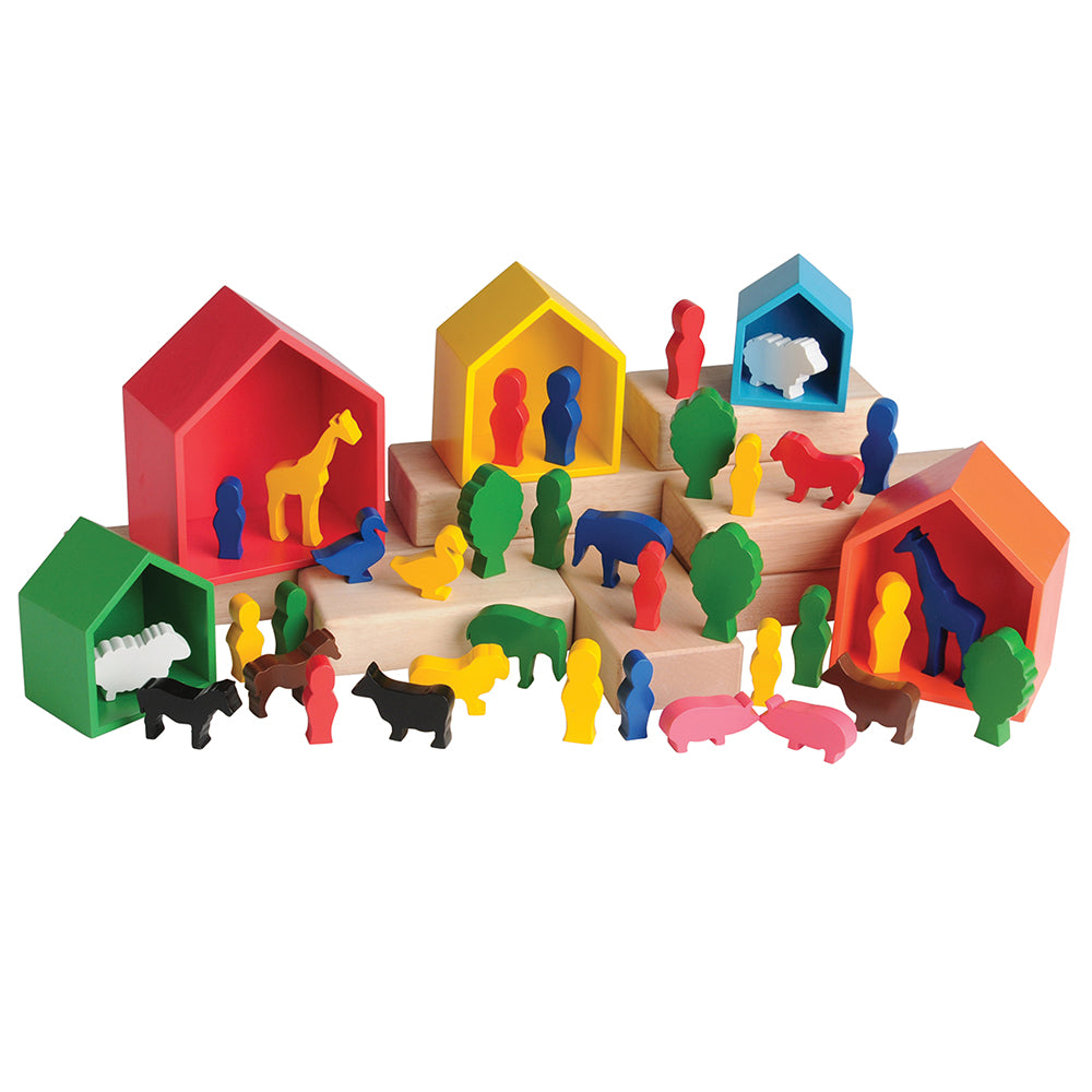 Wooden Nesting Houses & Figures