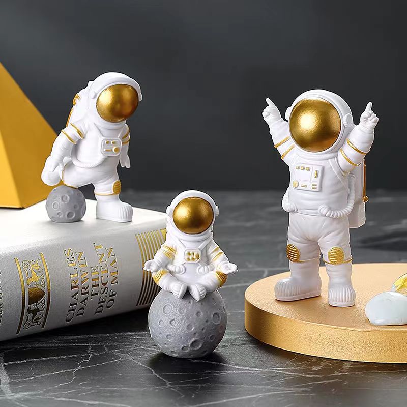 Little Astronaut with the Moon Garage Kit Figure