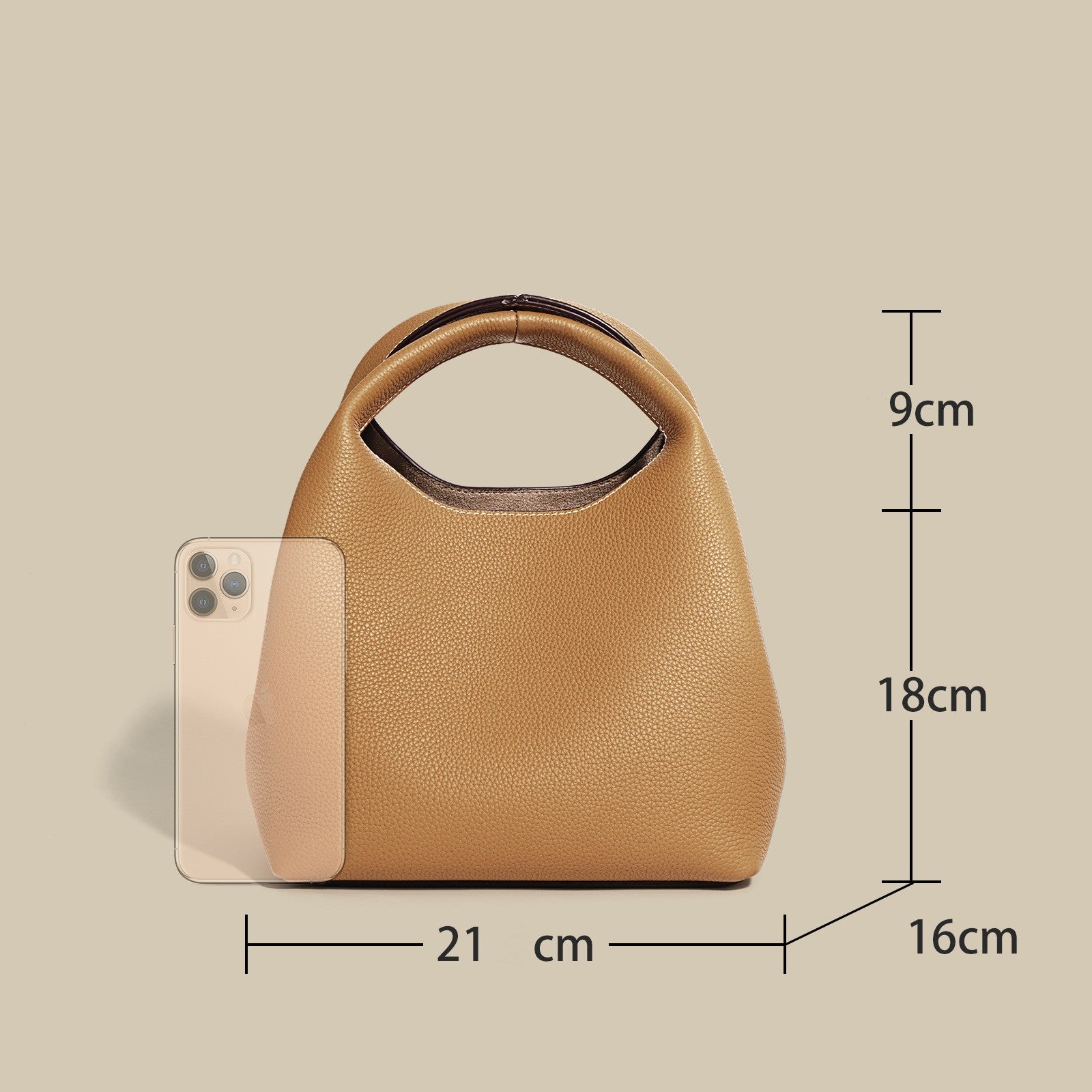 Full Grain Fine Leather New Picotin Bag