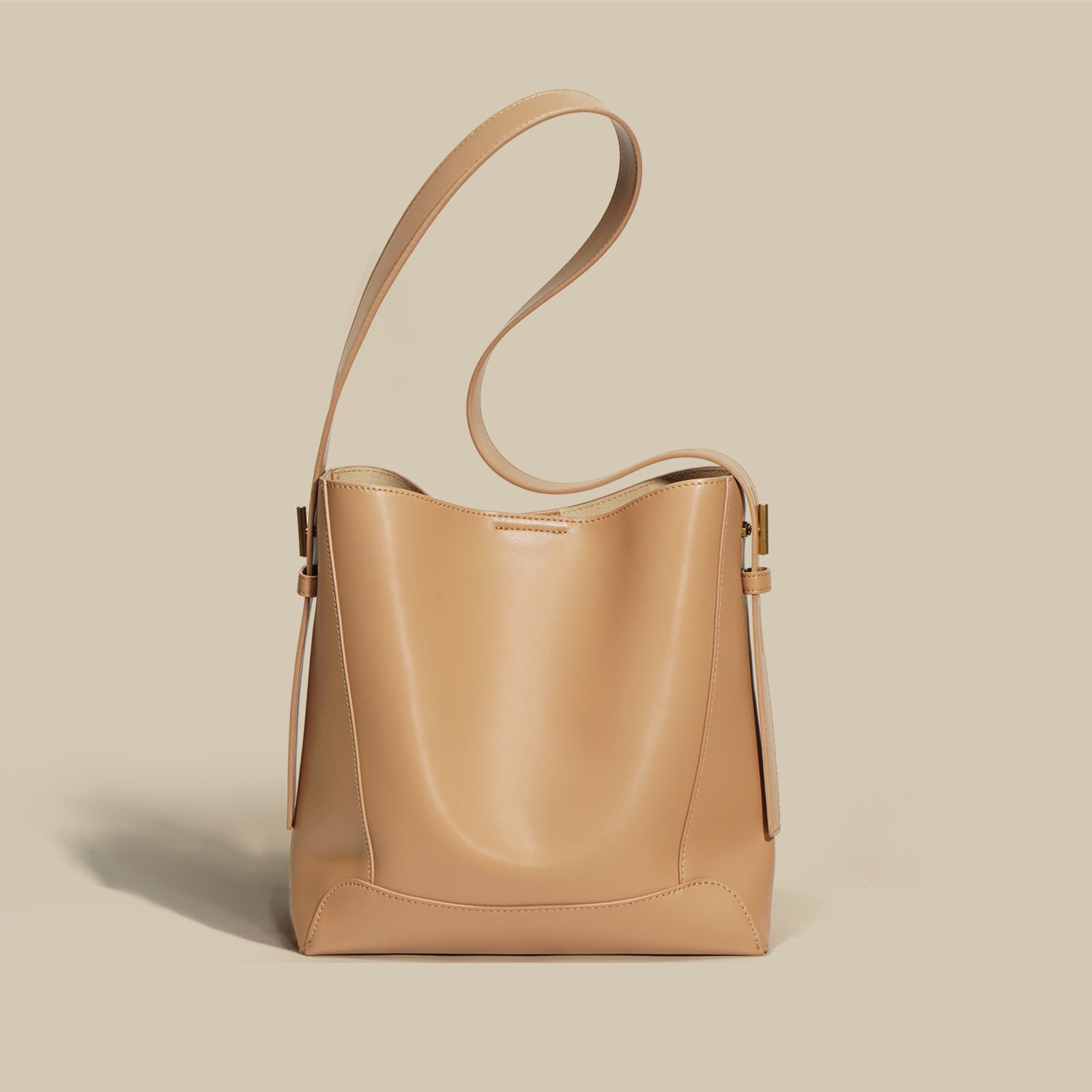 Drawstring bag Smooth Leather Bucket Bag