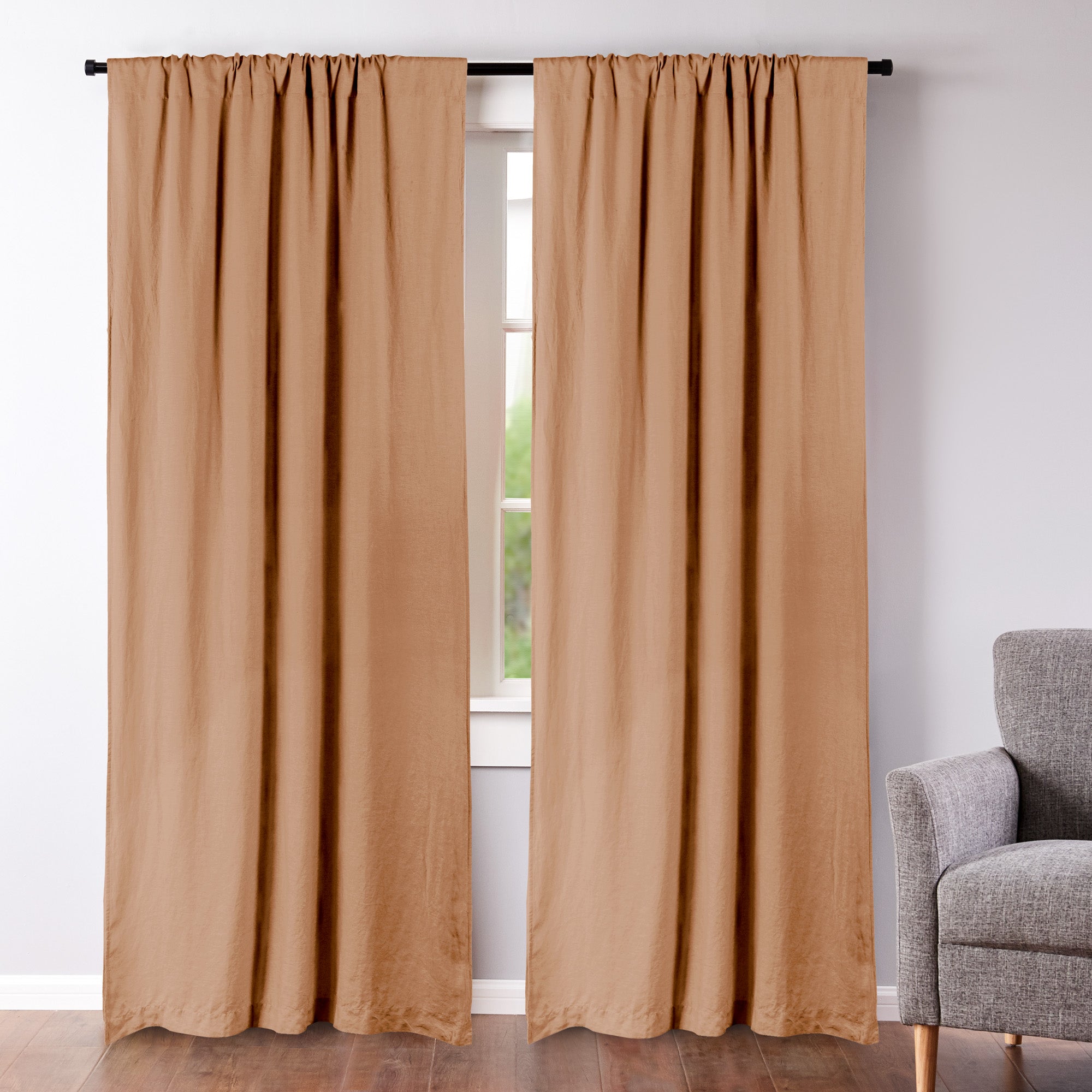 Washed Linen Drape Panel - Set of 2