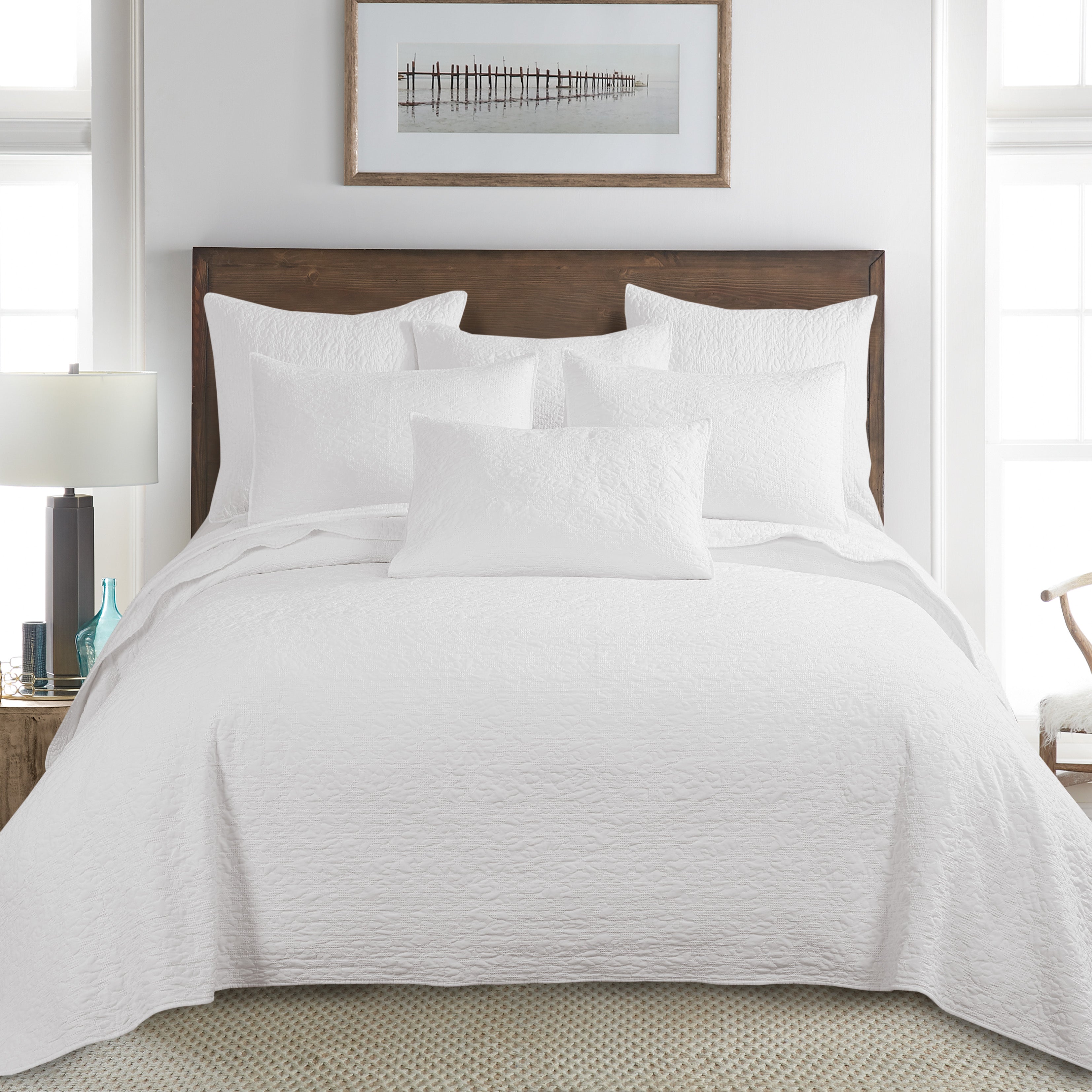 Emory White Bedspread Set