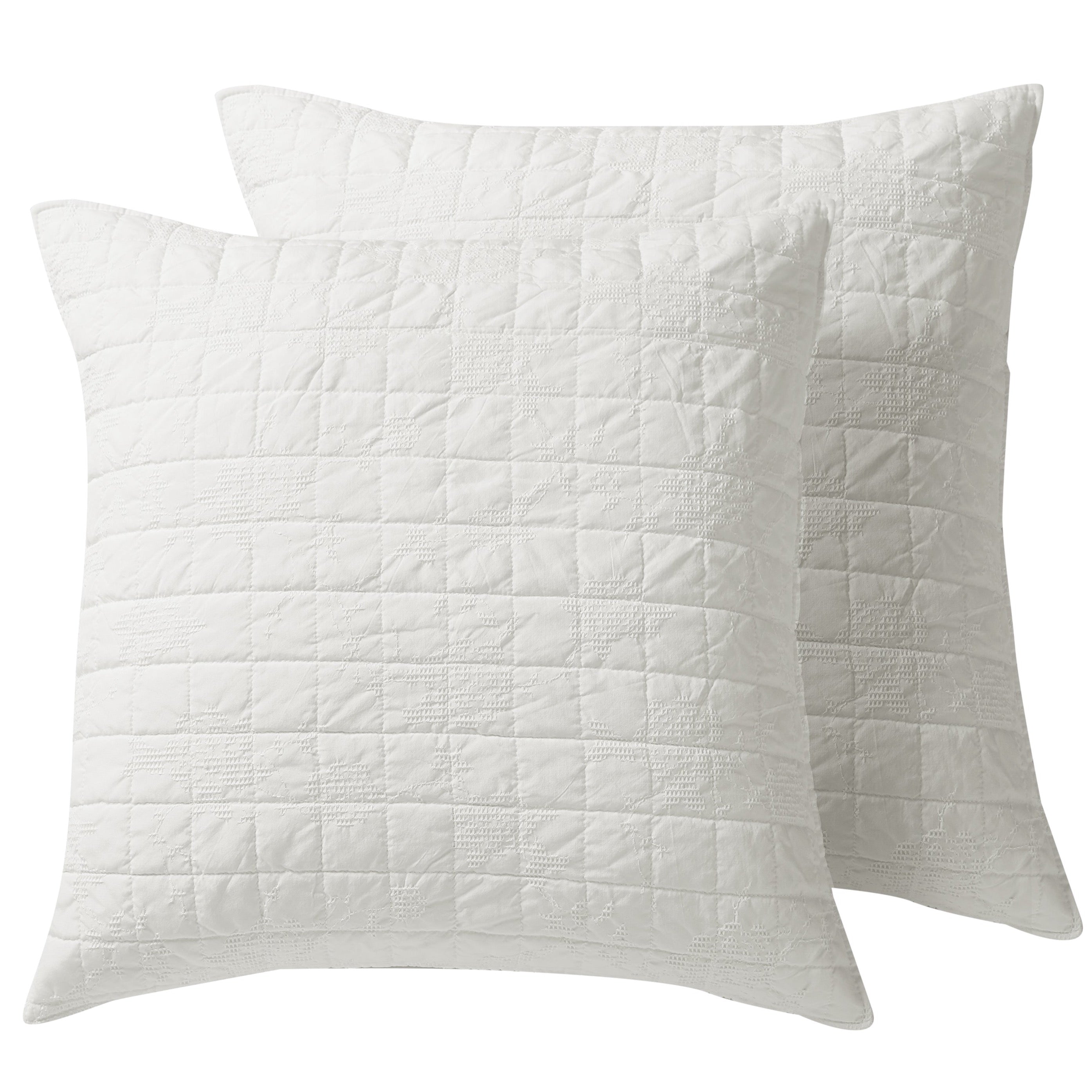 Bowie White Euro Sham Set of 2