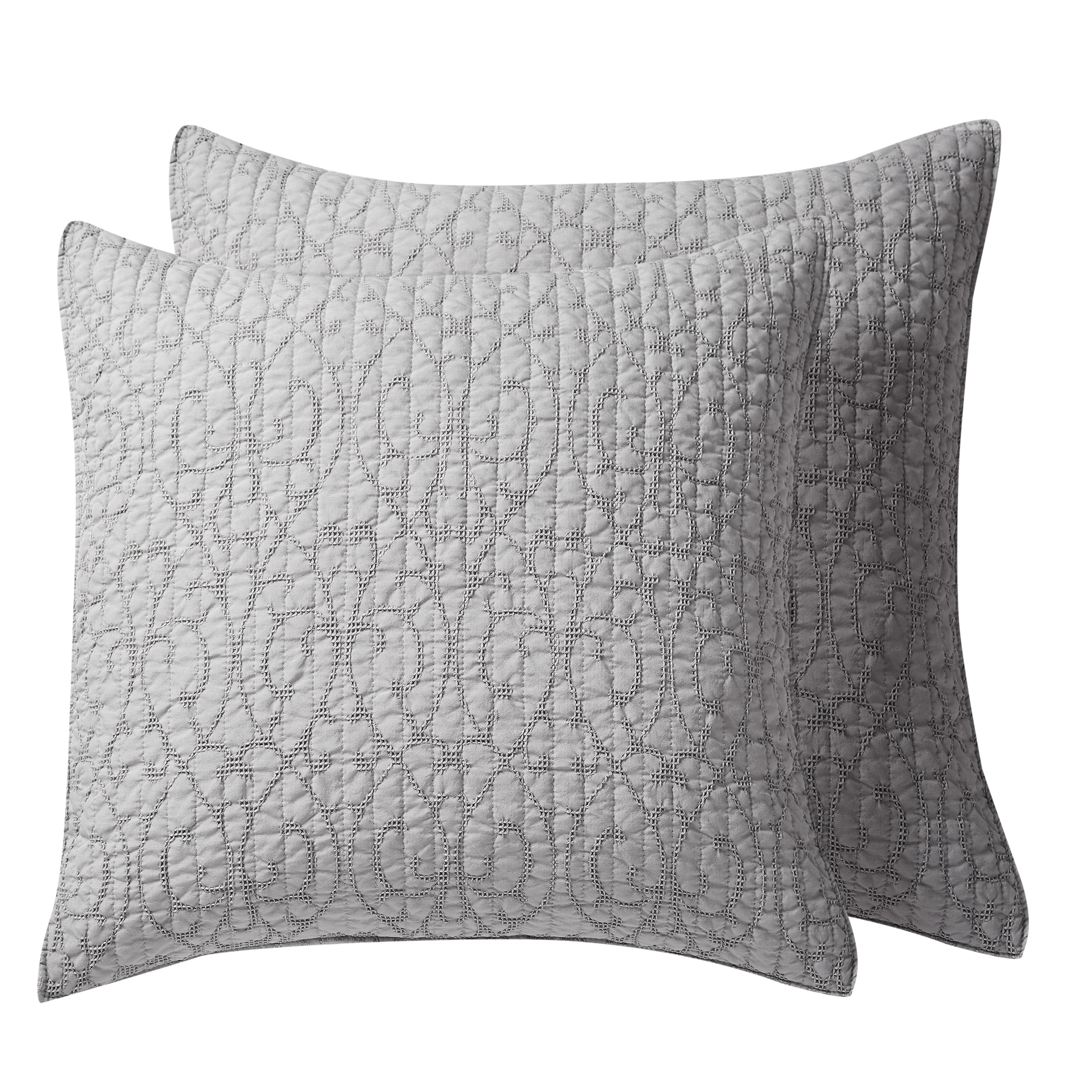 Beckett Light Grey Euro Sham Set of 2