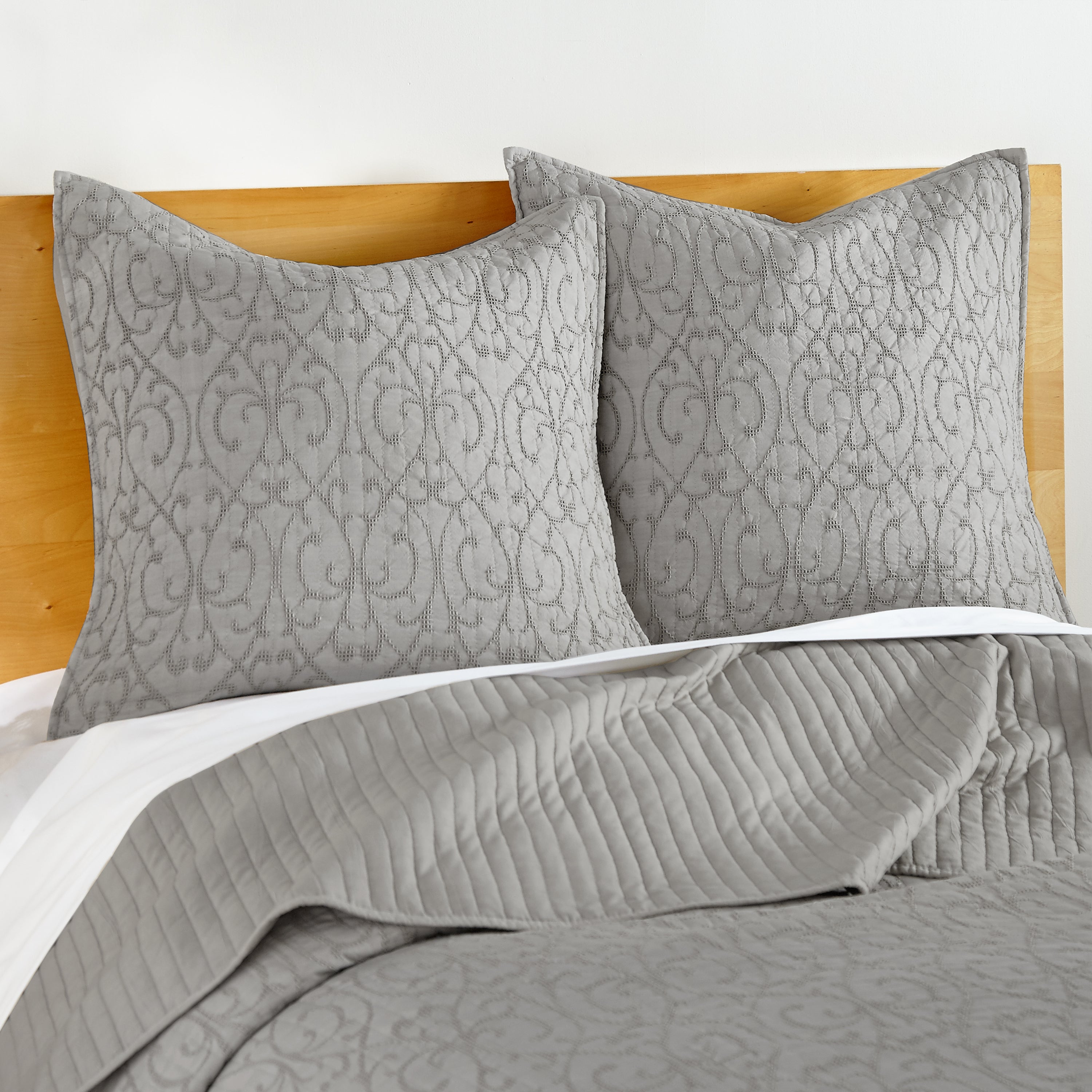 Beckett Light Grey Euro Sham Set of 2