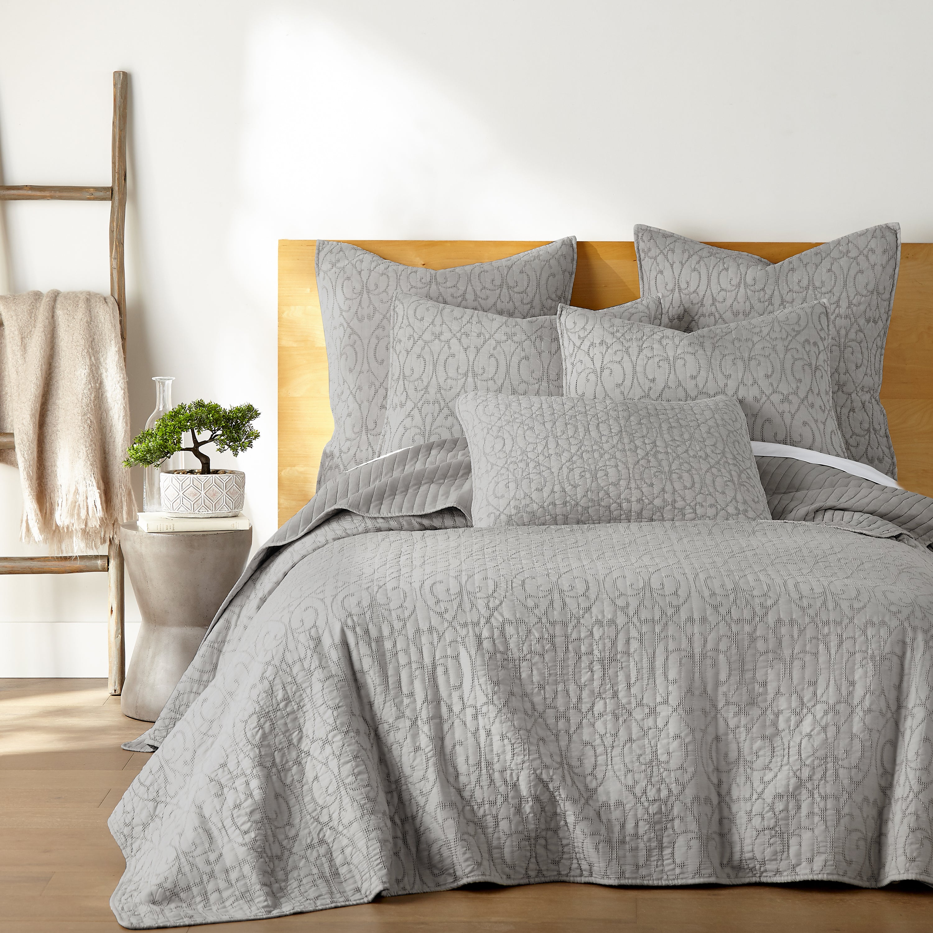 Beckett Light Grey Euro Sham Set of 2