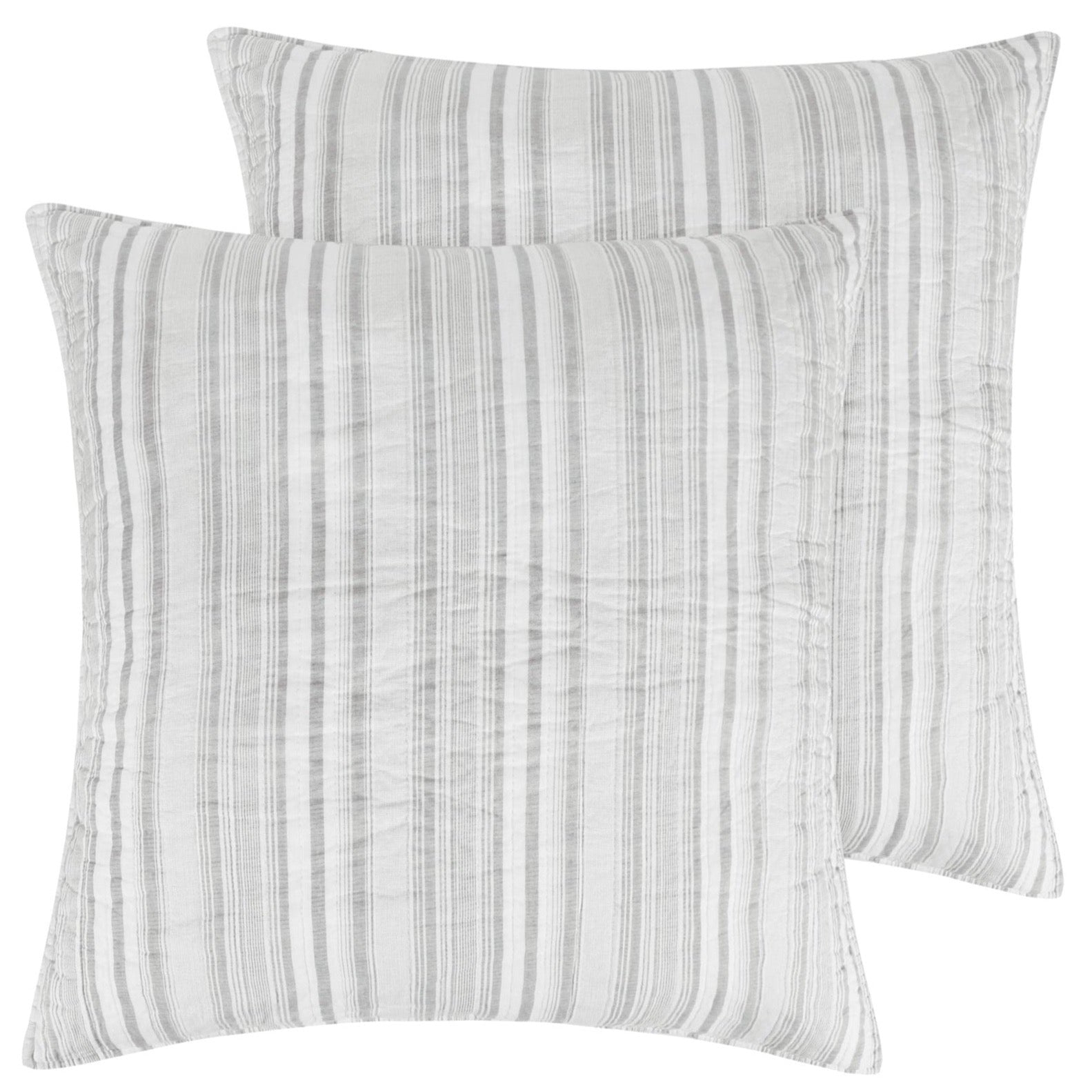 Bondi Stripe Grey Euro Sham Set of 2