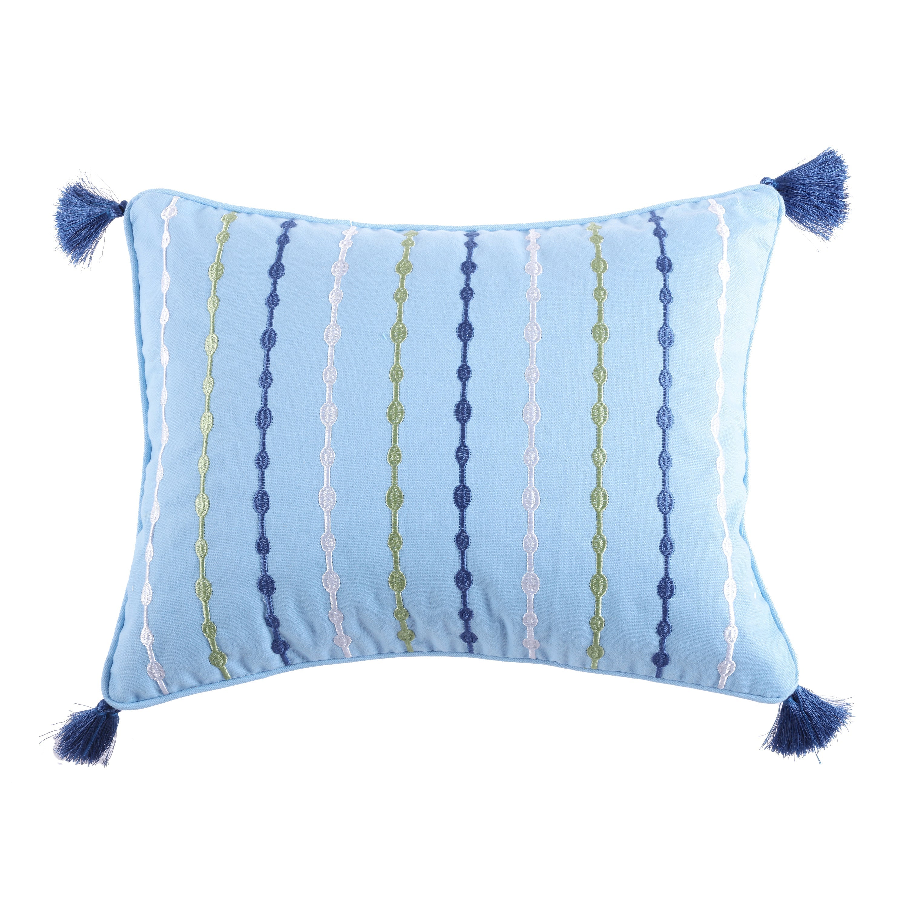 Catalina Embroidered Tassel Pillow