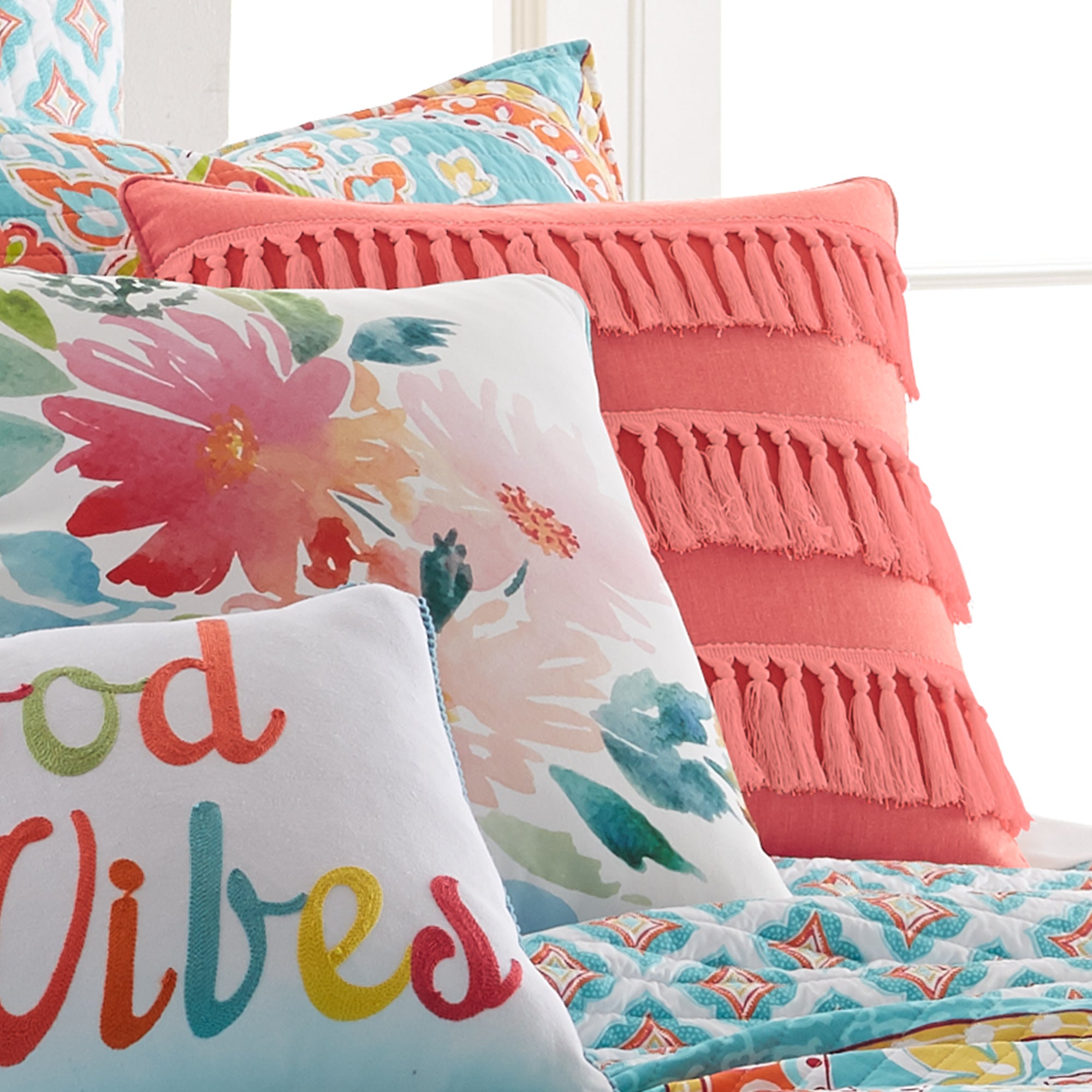 Majestic Tassel Trim Pillow