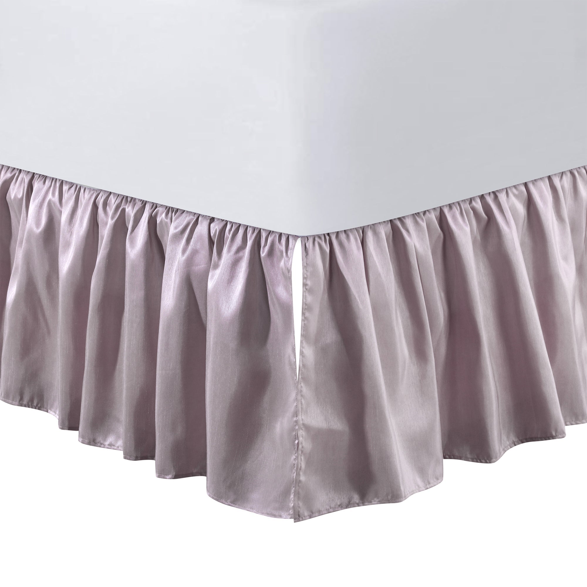 Lilac Faux Silk Dust Ruffle