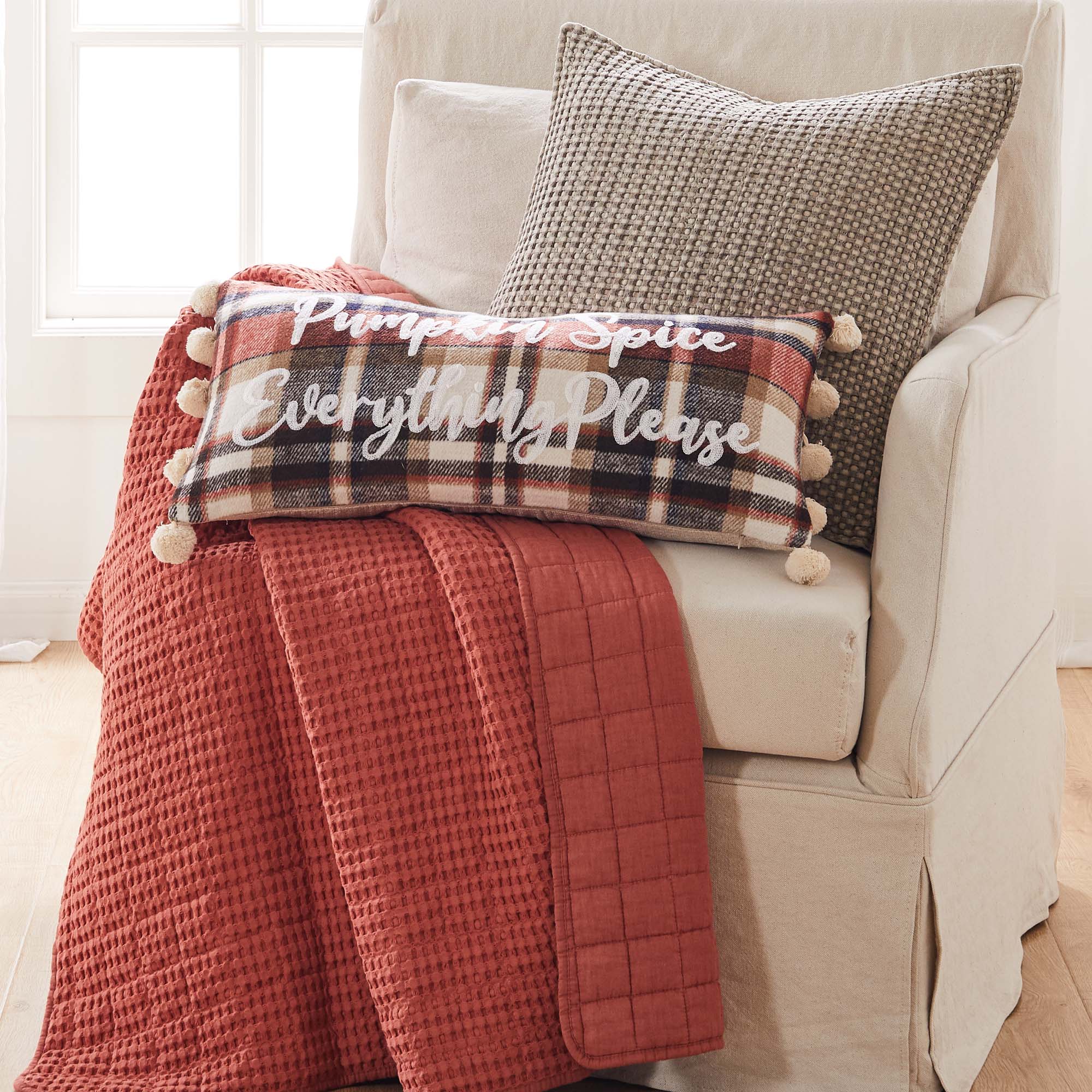 Mills Waffle Quilted Throw