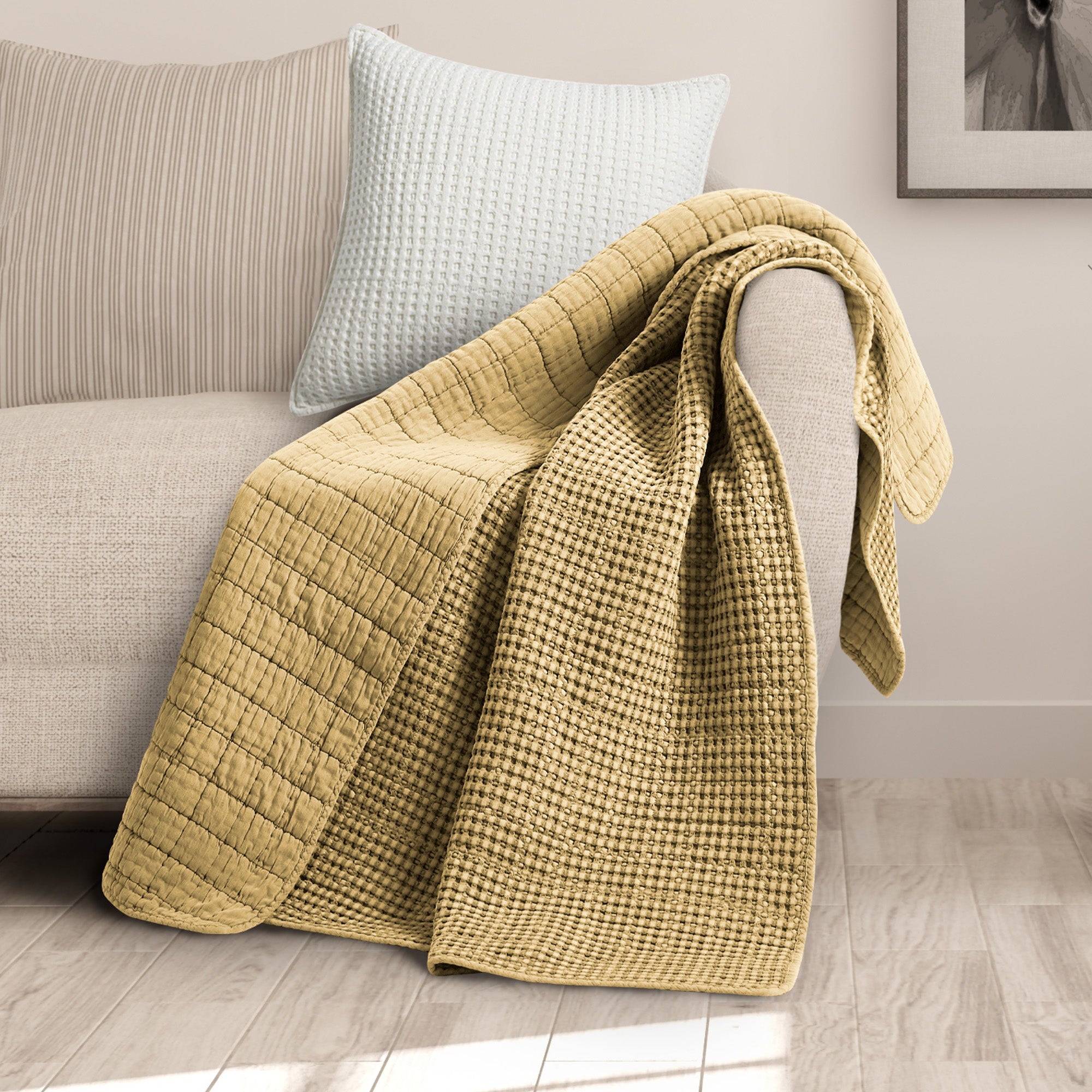 Mills Waffle Quilted Throw