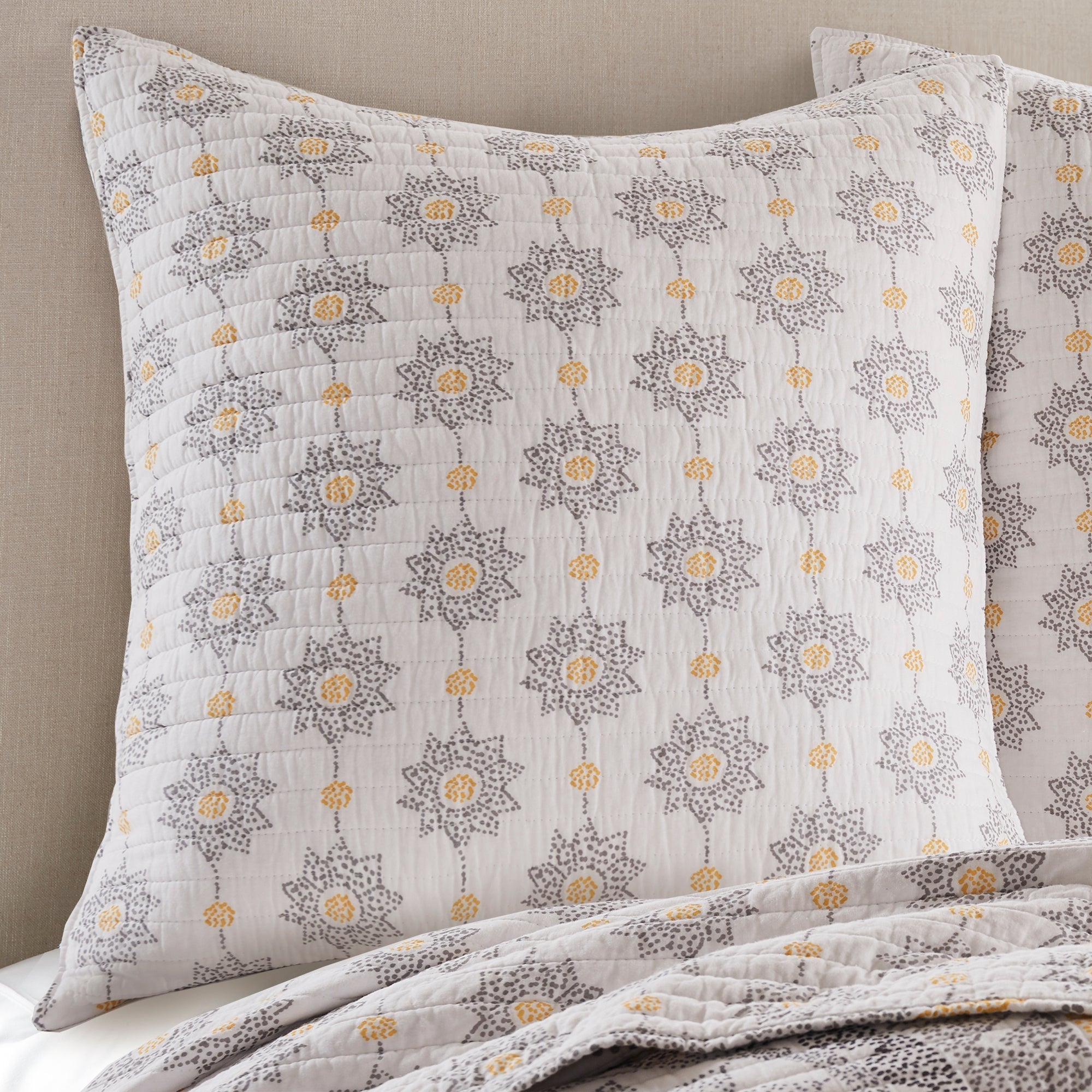 Luiza Ochre Euro Sham 2pk