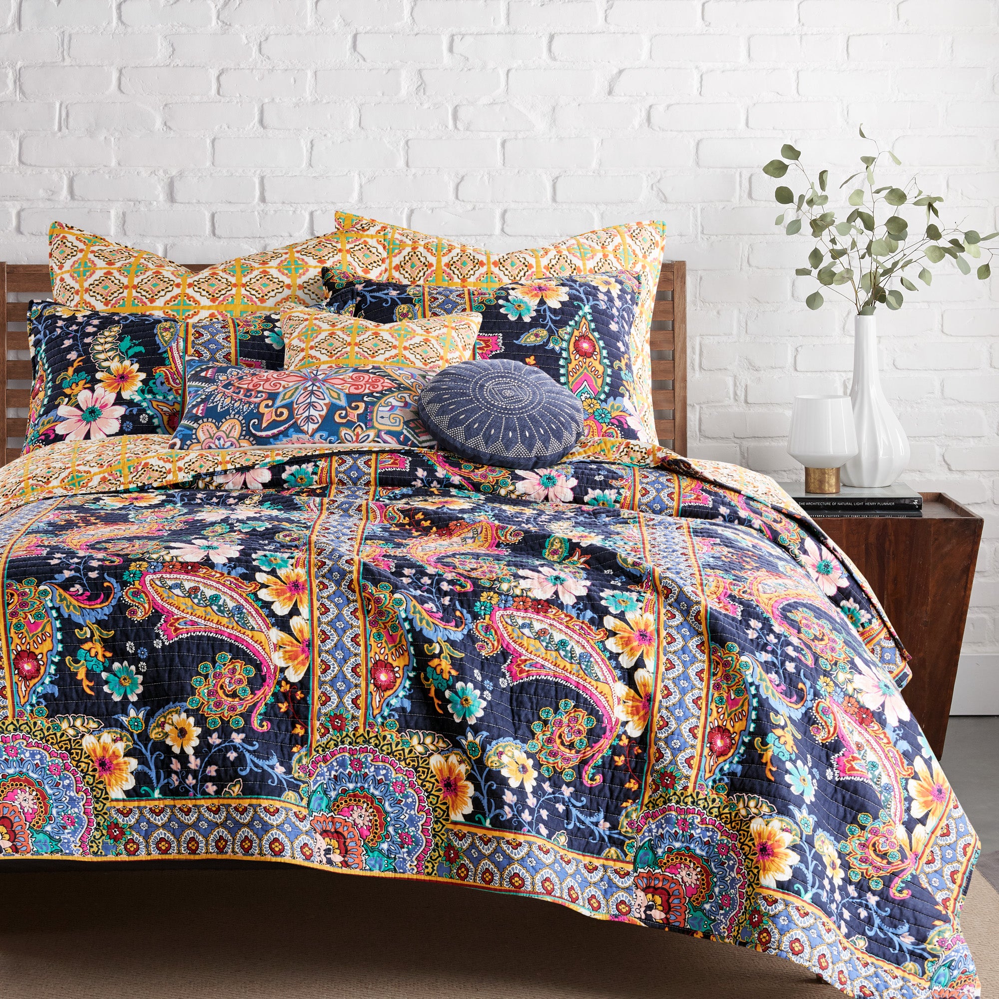 Bertelli Navy Quilt Set