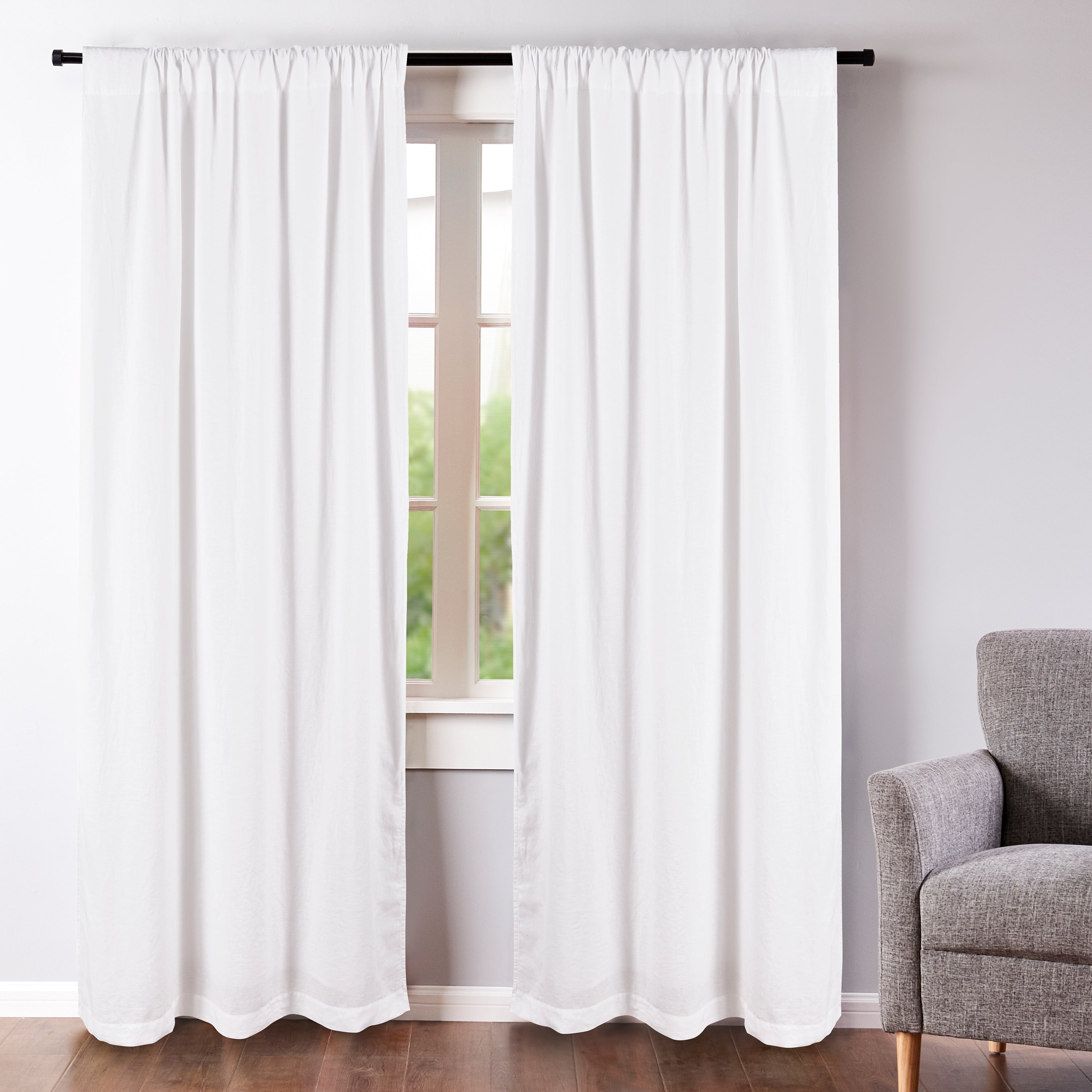 Washed Linen Drape Panel - Set of 2