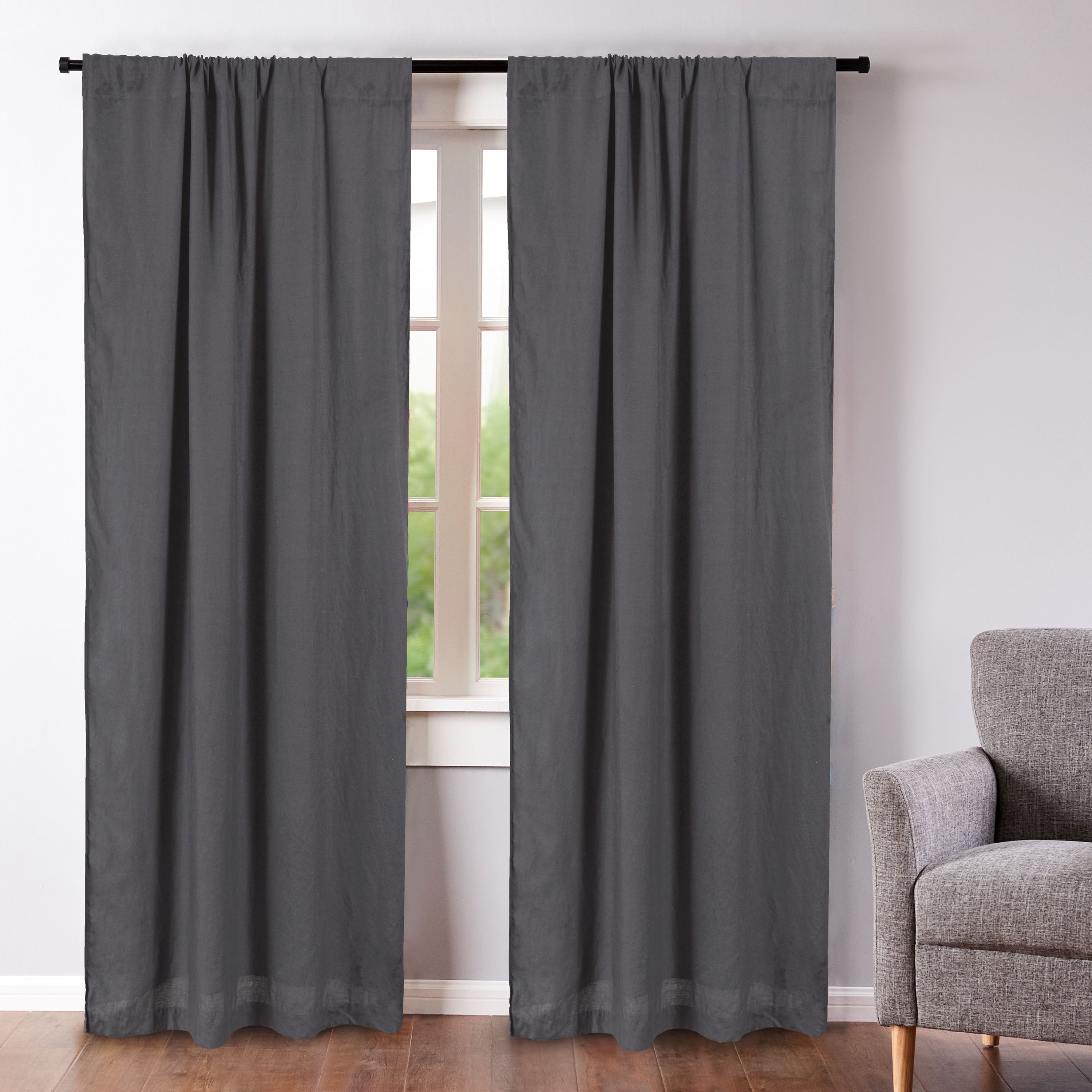 Washed Linen Drape Panel - Set of 2