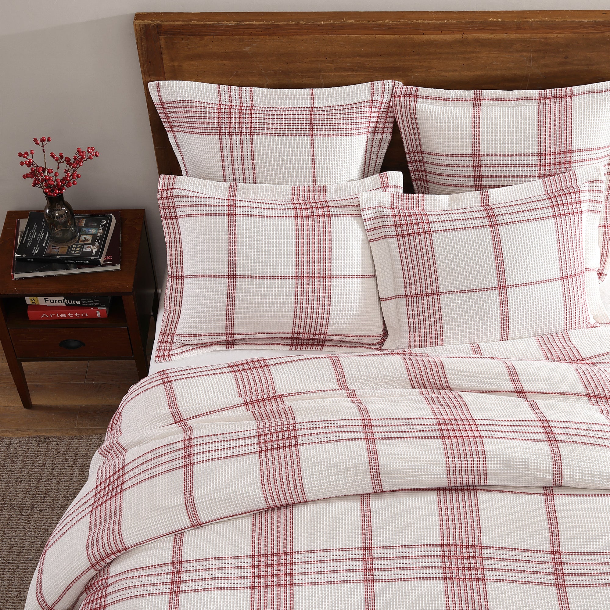 Peppermint Plaid Euro Sham Set of 2