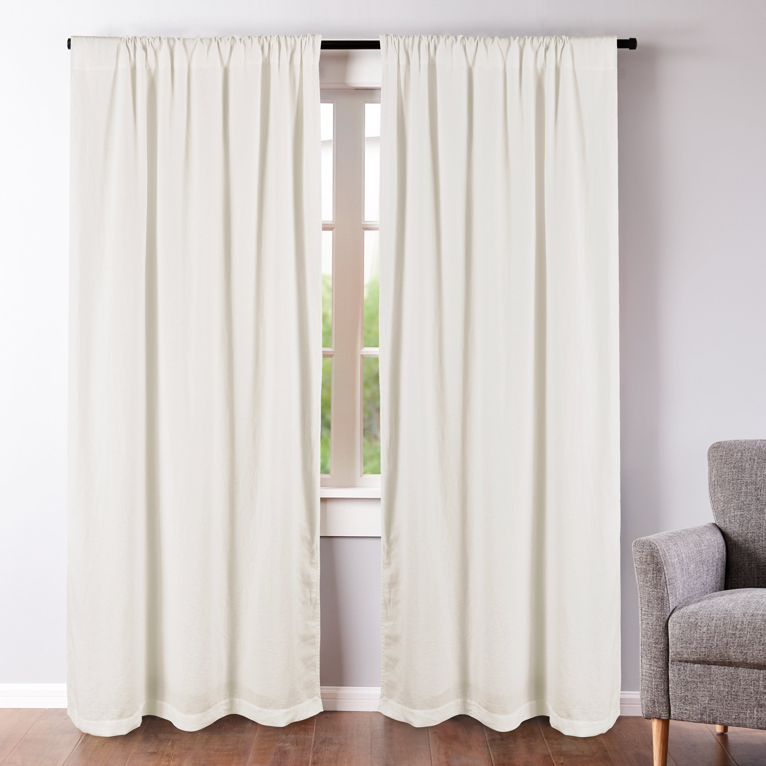 Washed Linen Drape Panel - Set of 2