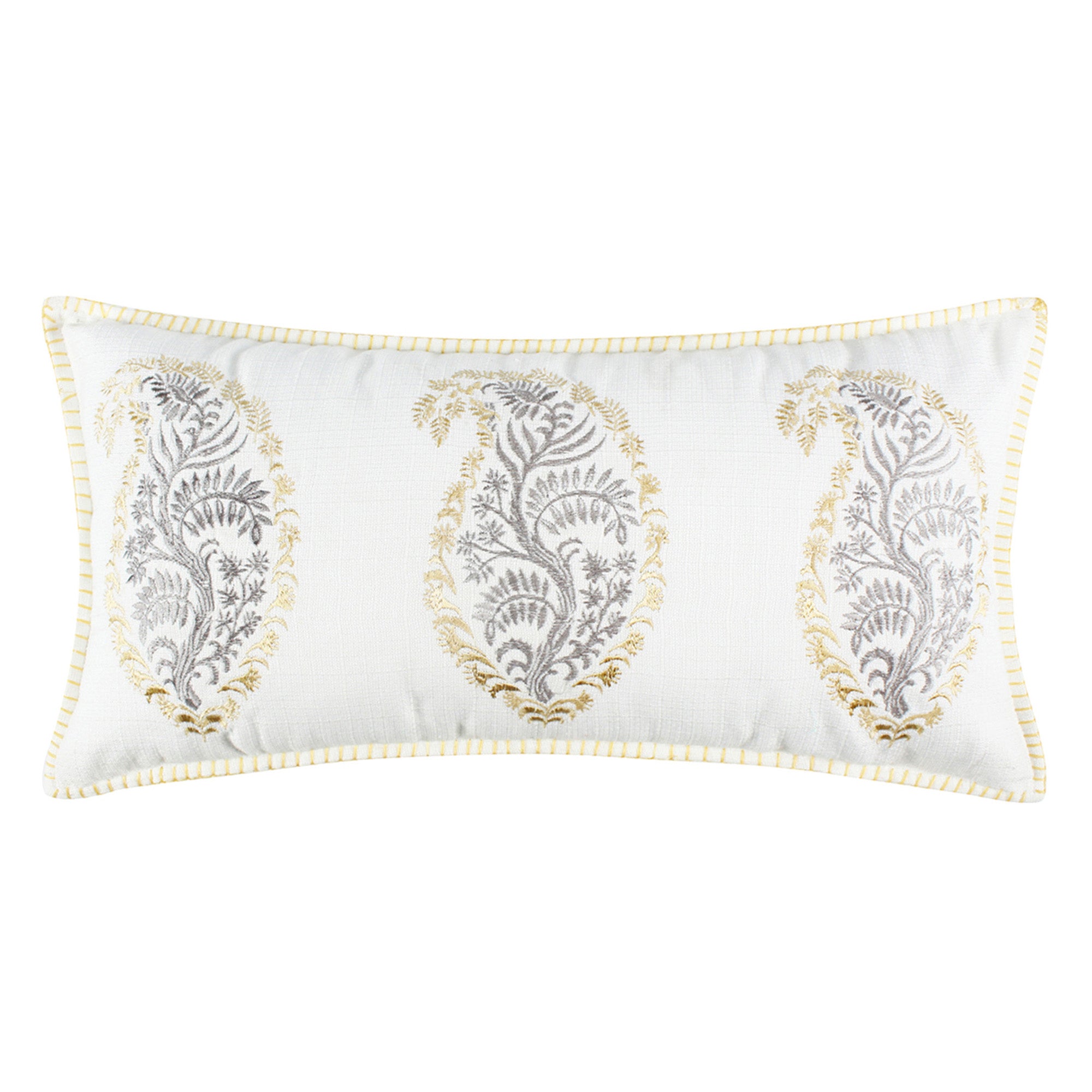 Kamira Embroidered Paisley Pillow