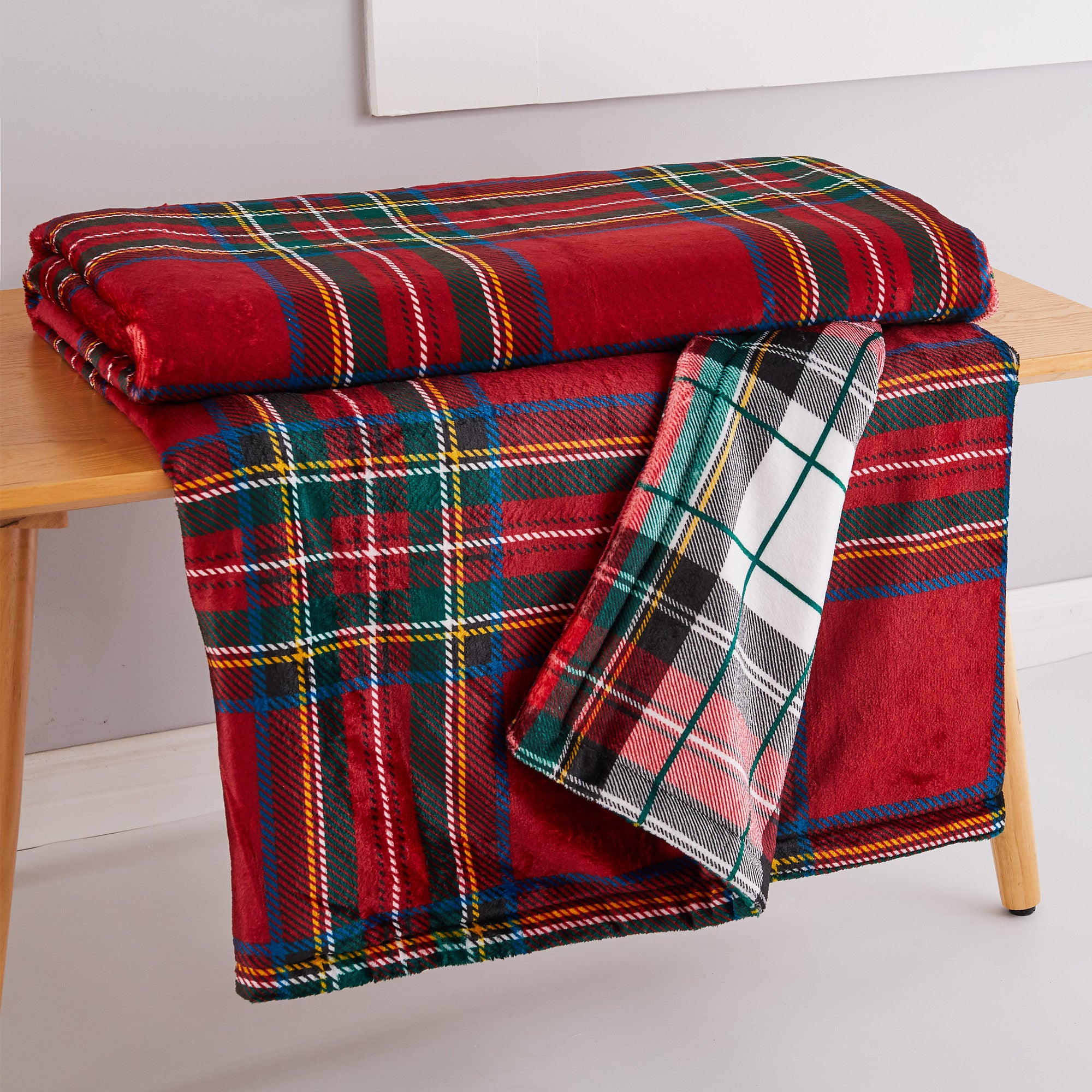 Spencer Plaid Reverse Blanket - Quilt Print