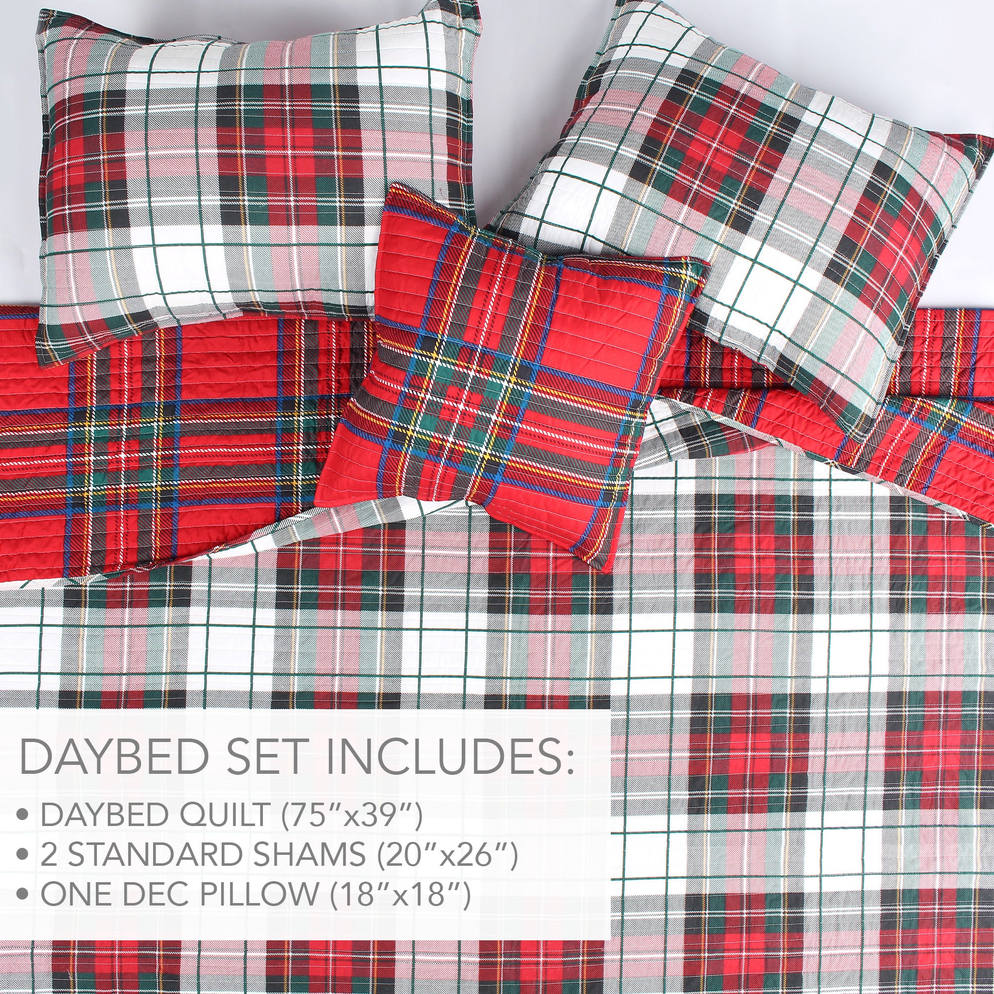 Spencer Plaid Daybed Set