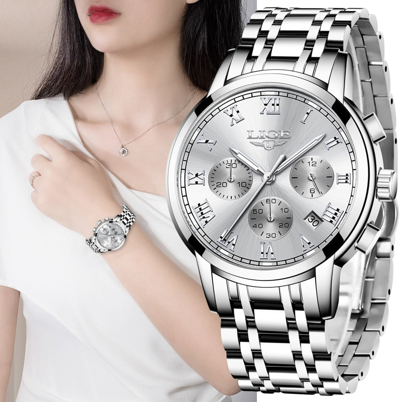 New Fashion Women Top Brand Ladies Luxury Creative Steel Women Bracelet Watches Female Quartz Waterproof Watch