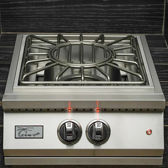 KoKoMo - Professional Power Side Burner with LED Lights and Removeable Grate for Wok