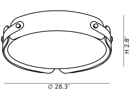 Italian Oval Ceiling Light CAD