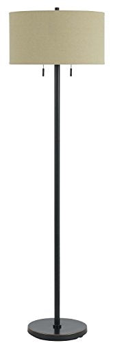 60W X 2 Calais Metal Floor Lamp - Dark Bronze