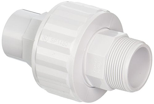Hayward SP1482 1-1/2-Inch MPT by 1-1/2-Inch SLIP White ABS Full-Flo Self-Aligning Double Male End Union