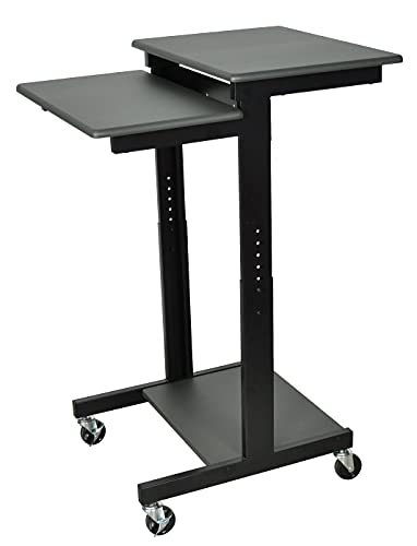 Adjustable-Height Presentation Workstation - Black