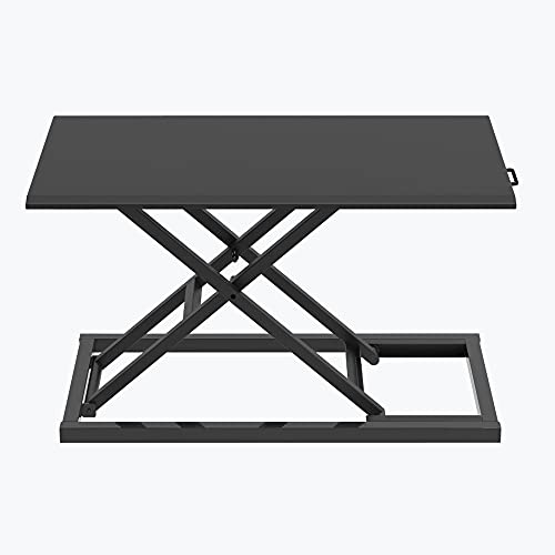 Pneumatic Standing Desk Converter - Black - Black