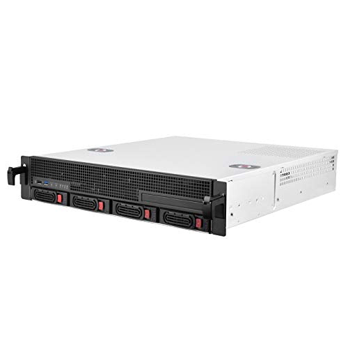 2U 4-bay 3.5 inch /2.5 inch hot-swap with 6Gbps MiniSAS SFF-8087 Backplane micro-ATX Rackmount Server Chassis